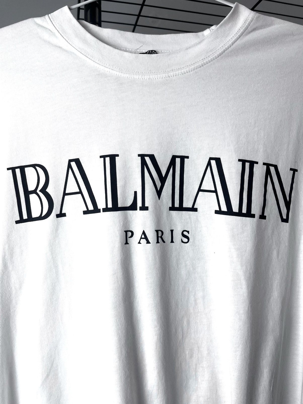 Balmain Vintage Balmain Big Logo Print T Shirt Luxury Designer Size US L / EU 52-54 / 3 - 2 Thumbnail