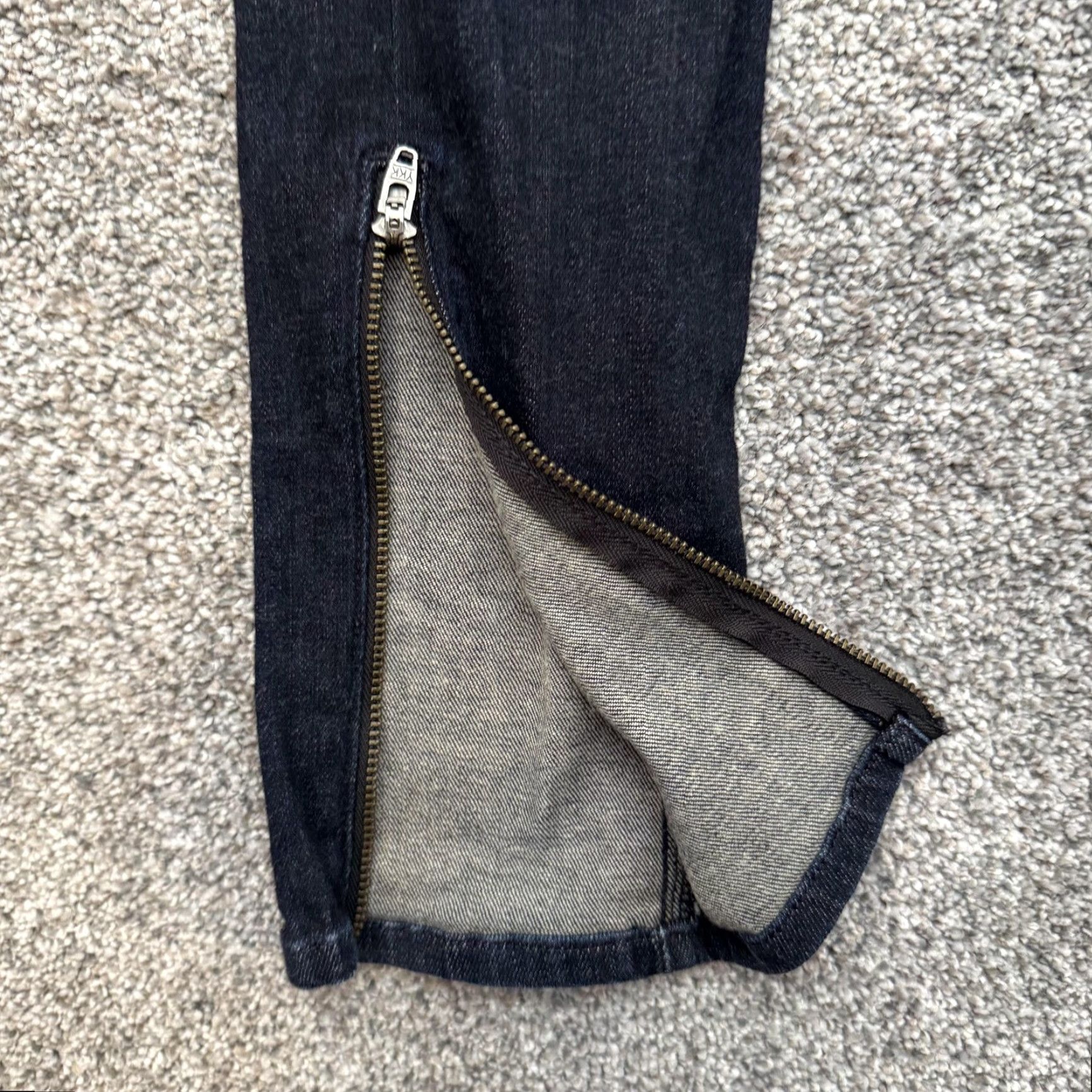 Rag & Bone rag & bone Kensington Skinny Jeans Womens 31 Blue Dark Wash Ankle Zip Stretch USA Size 24" / US 00 / IT 34 - 3 Thumbnail