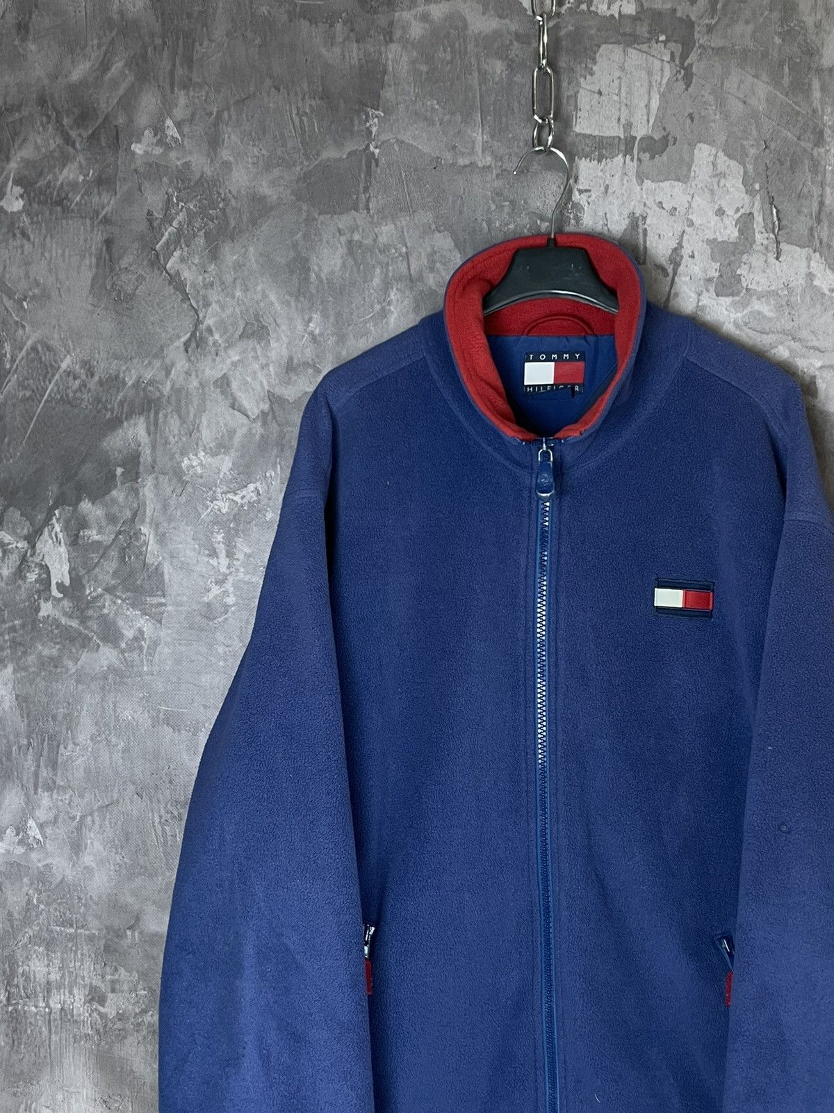 Tommy Hilfiger GRAIL🌟 Vintage Tommy Hilfiger big logo Jacket Fleece Size US L / EU 52-54 / 3 - 10 Thumbnail