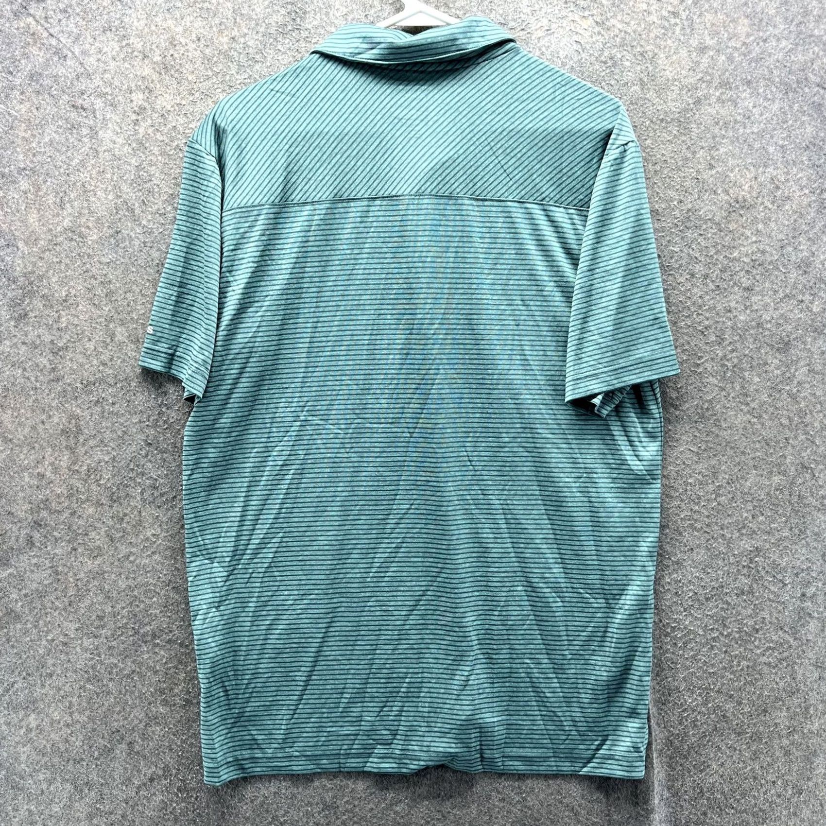 Adidas Adidas Golf Polo Shirt Mens Medium Green Stripe Performance Short Sleeve Polo Shirt Mens Golf Striped Green Size US M / EU 48-50 / 2 - 2 Thumbnail