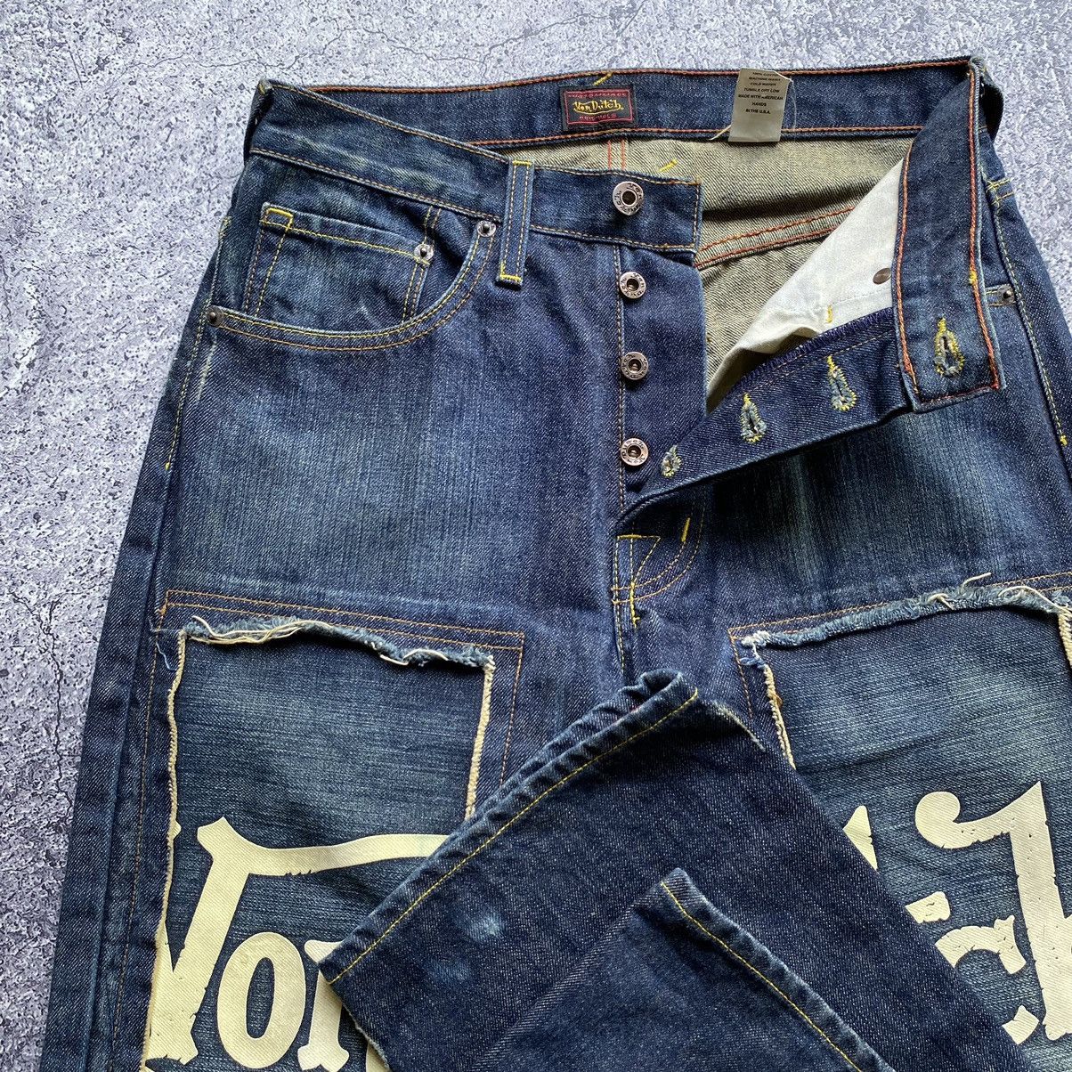 Von Dutch Y2k💥 VON DUTCH Patchwork Vintage Denim Pants Size US 28 / EU 44 - 4 Thumbnail