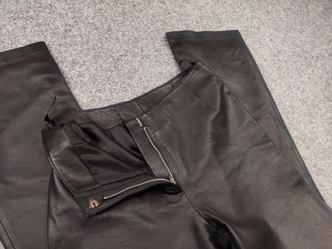 If Six Was Nine Vintage Hysteric Y2K Le Grand Bleu Bootcut Leather Pants Size 30" / US 8 / IT 44 - 13 Thumbnail
