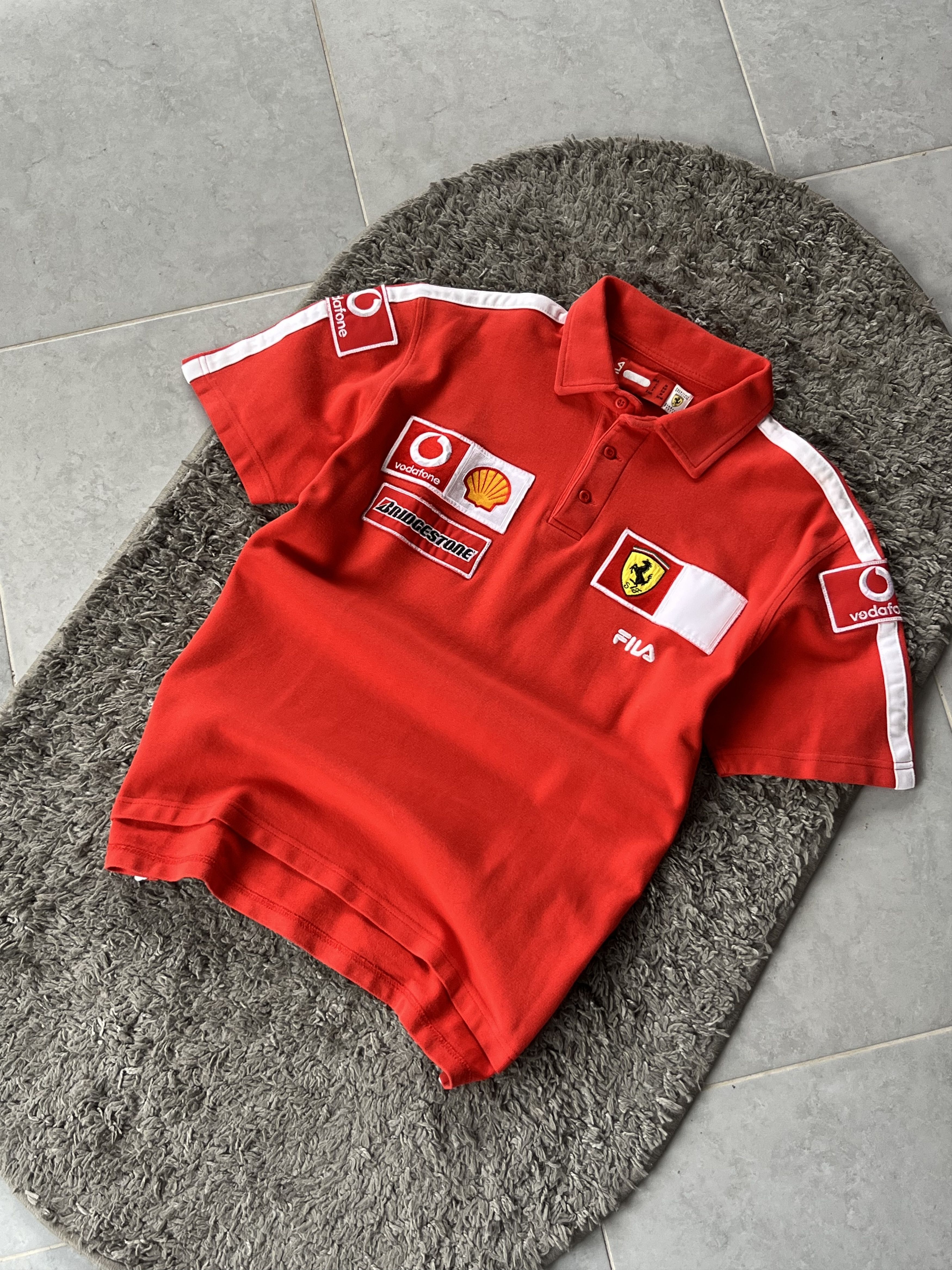 Ferrari Vintage Polo Fila x Ferrari Racing Style Vodafone Size US M / EU 48-50 / 2 - 2 Thumbnail