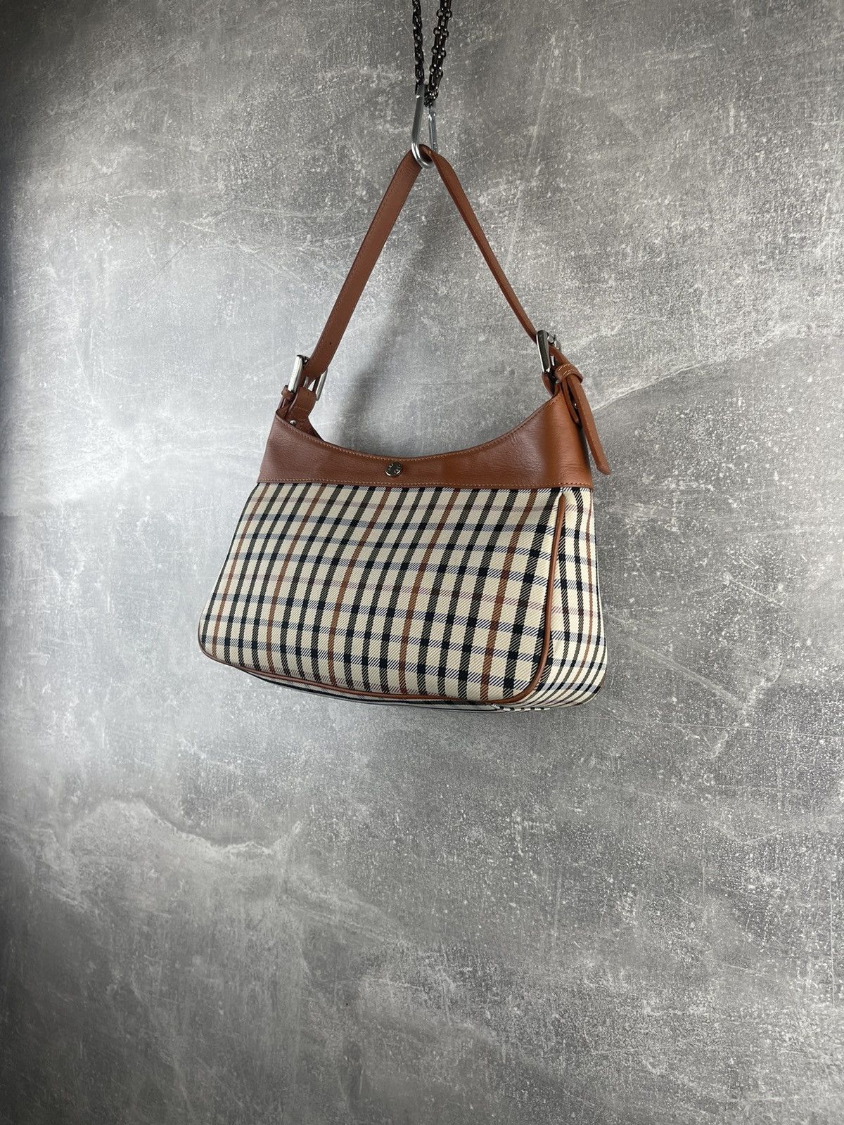 DAKS × Vintage Daks London Brown Leather Shoulder Future Tote Bag Size ONE SIZE - 3 Thumbnail