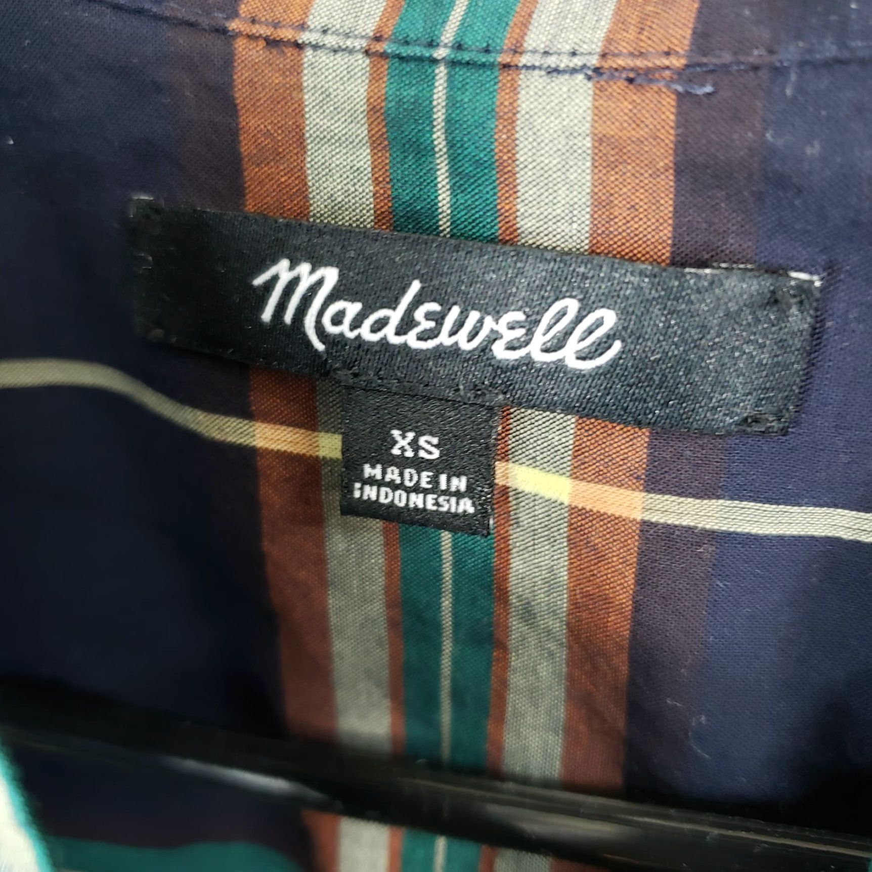 Madewell Madewell Shirt Womens Oversized Ex-Boyfriend Sz XS Blue Brown Plaid Semi Sheer Size XS / US 0-2 / IT 36-38 - 6 Thumbnail