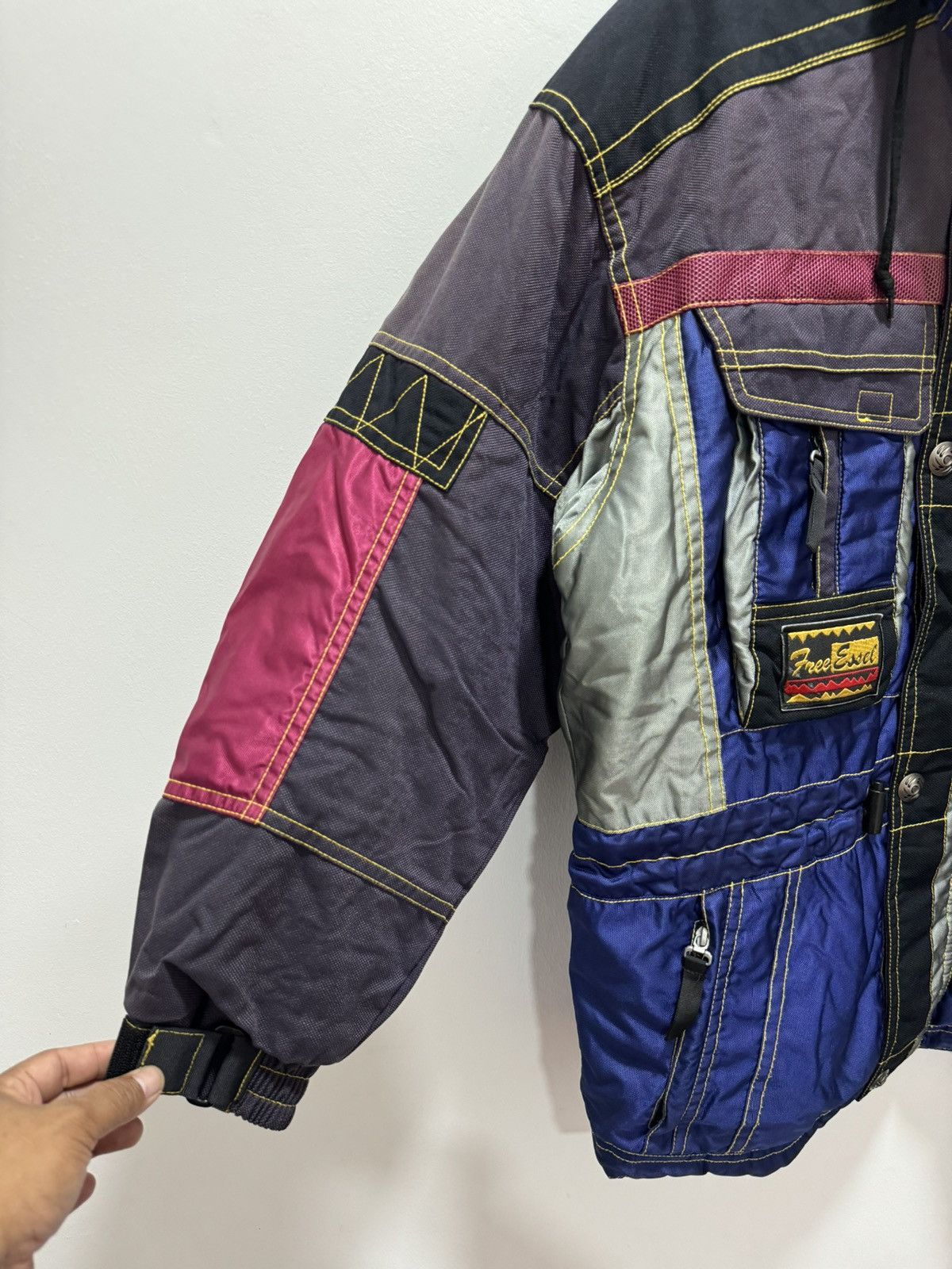 VINTAGE INTENTNESD FREE ESSEL MULTICOLOUR SKI JACKET