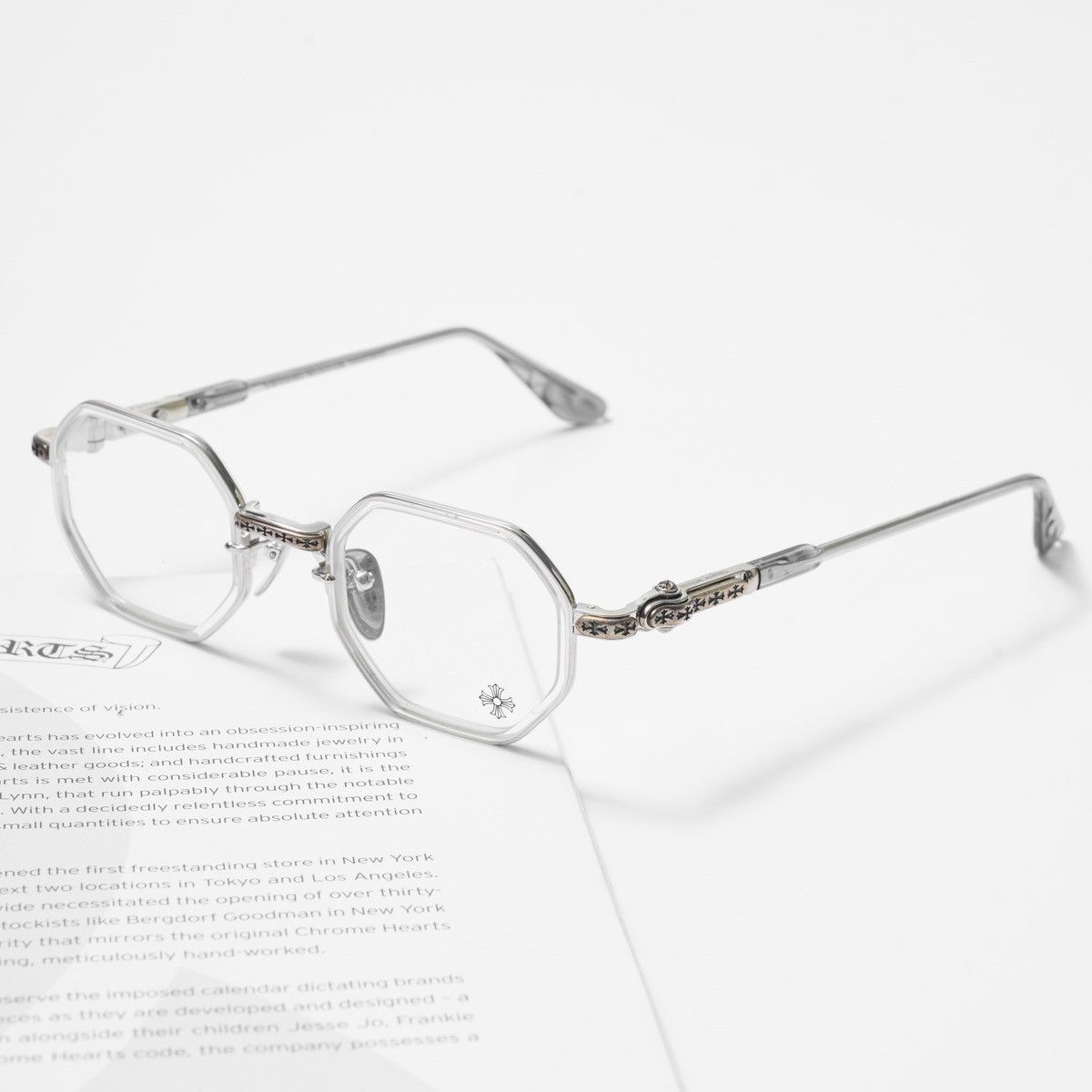 Chrome Hearts CHROME HEARTS TATTERS CRYSTAL GRAPHITE GLASSES Size ONE SIZE - 2 Thumbnail