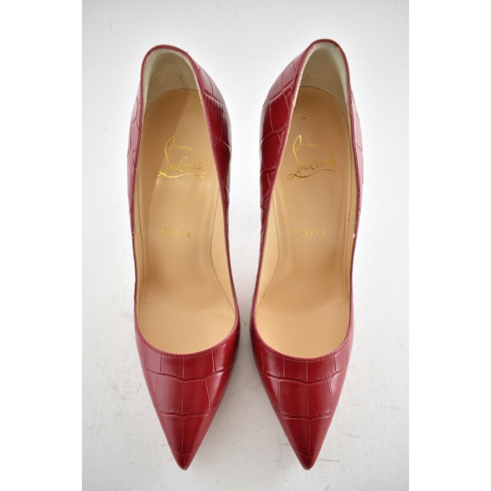 Christian Louboutin So Kate 120 Persan Pink Red Croc Ali Stiletto Heel Pump 39 Size US 9 / IT 39 - 7 Thumbnail