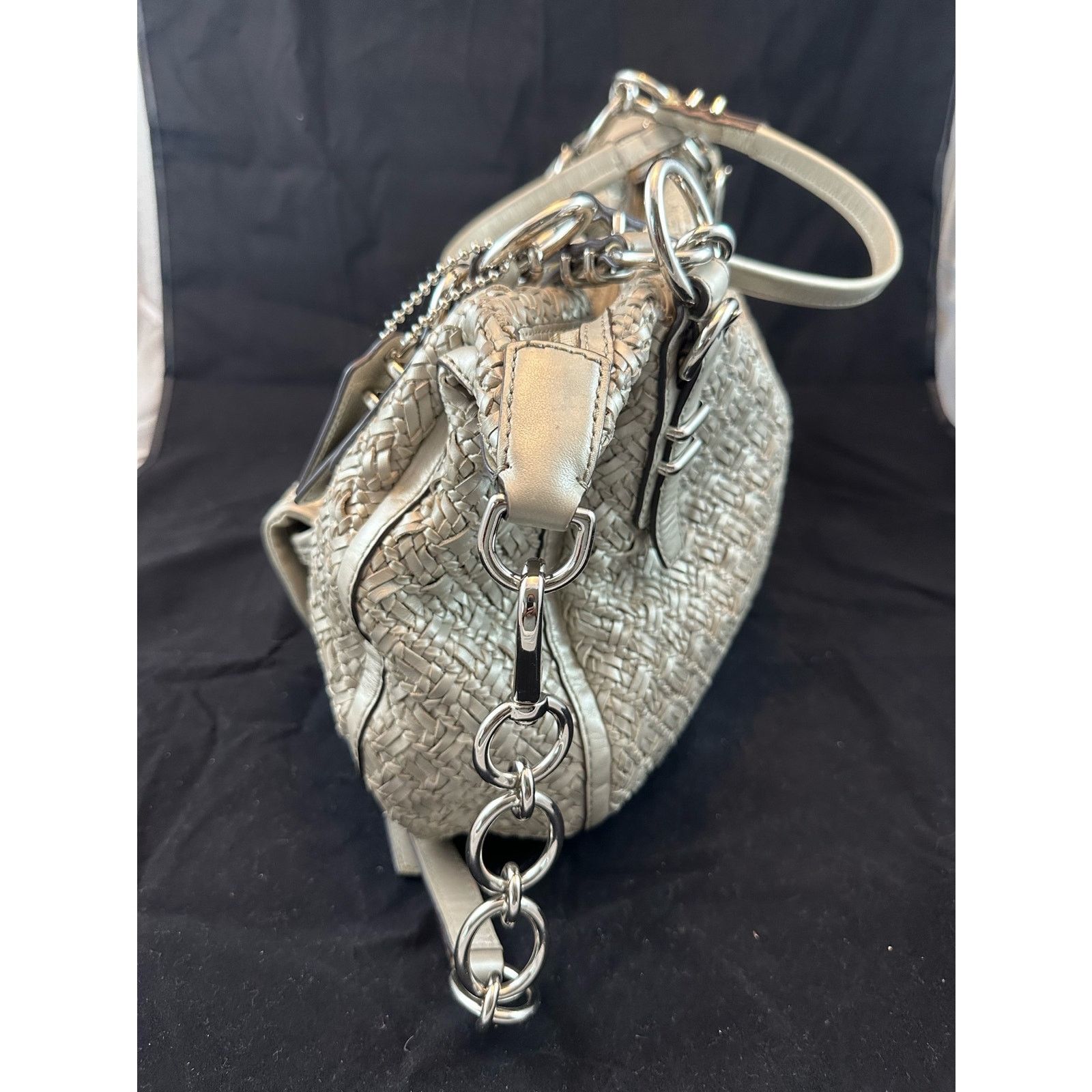 Coach Coach Kristin Pinnacle Woven Laila Satchel Parchment 19747 Size ONE SIZE - 2 Thumbnail