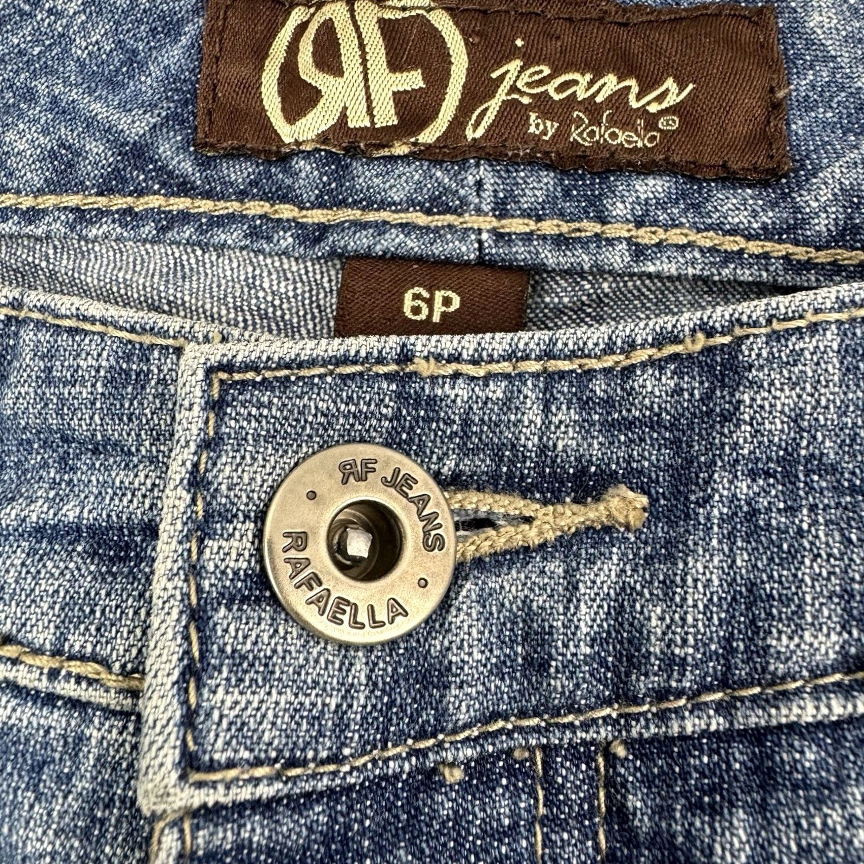 Vintage VINTAGE Rafaella Jeans Bootcut Womens 6P Hipster Flower 90s Y2K Nature Floral Blue Size 28" / US 6 / IT 42 - 4 Thumbnail