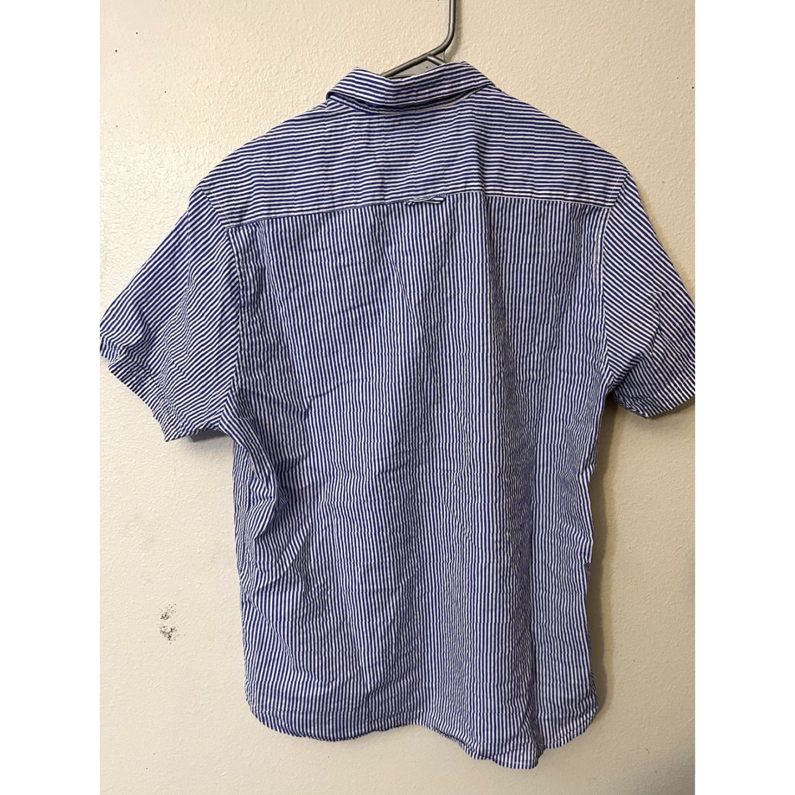 Denime Denim & Flower Ricky Singh Men's Large Blue White Striped Button Up Shirt Size US L / EU 52-54 / 3 - 2 Thumbnail