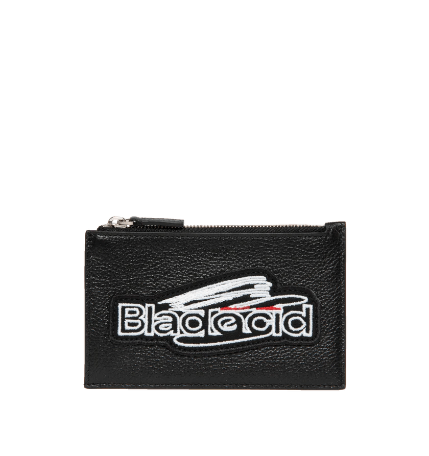 Balenciaga o1h1sh11224 Size: OS/ Calfskin Card Holder in Black Size ONE SIZE - 1 Thumbnail
