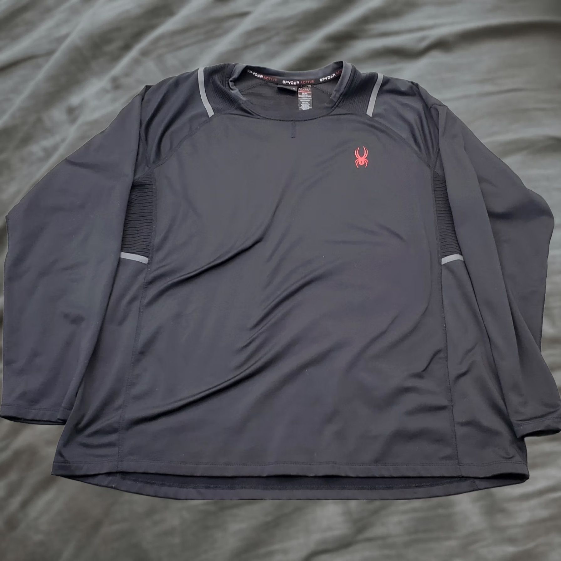 Spyder Spyder Active T-Shirt Mens XL Black Athletic Pullover Long Sleeve Crew Neck Shirt Size US XL / EU 56 / 4 - 1 Thumbnail