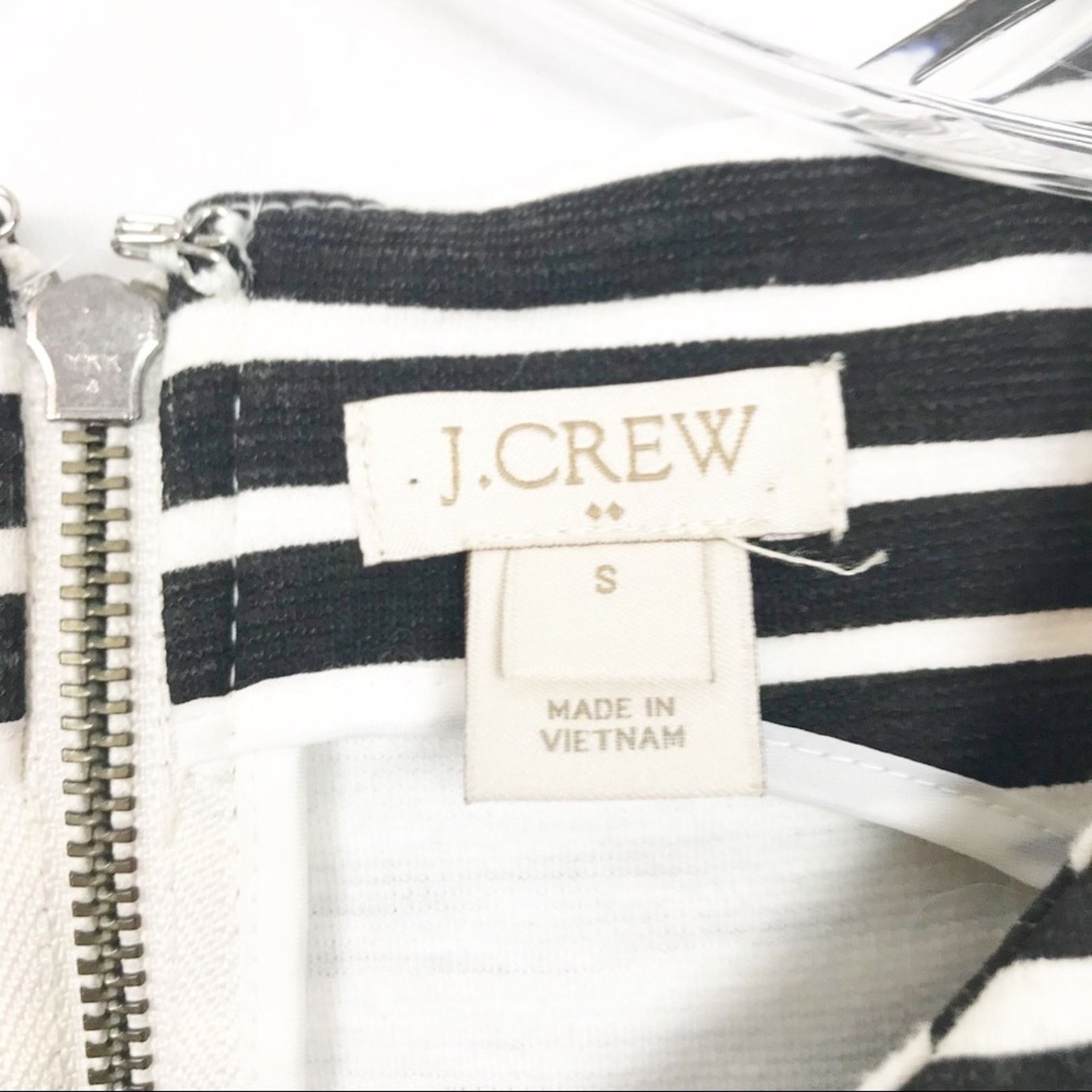 J.Crew J. Crew Black & White Striped Fit and Flare dress Size S / US 4 / IT 40 - 4 Thumbnail