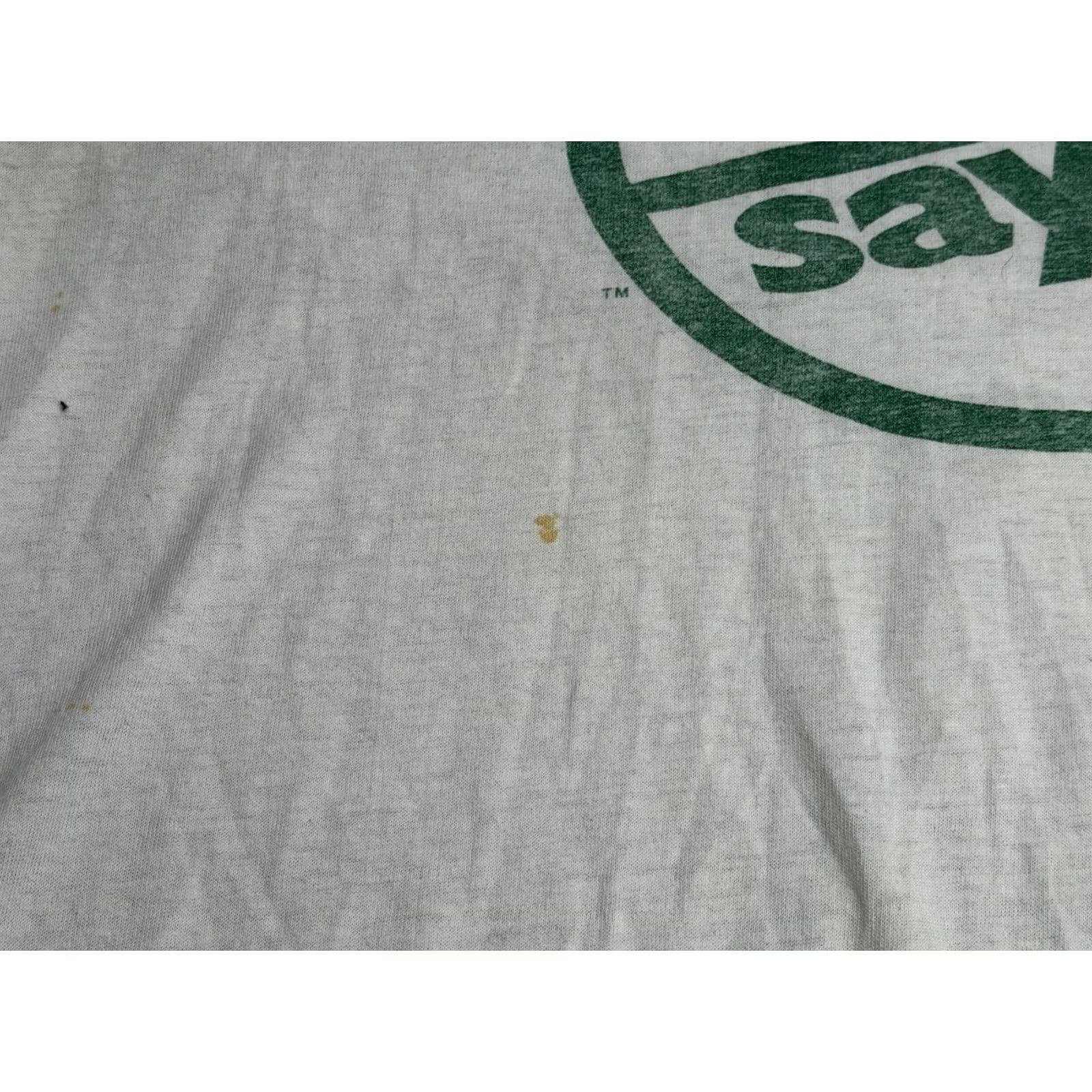 Vintage Vintage 80s Just Say No T-Shirt War On Drugs Nancy Reagan Paper Thin Size L Boxy Unisex Adults White Crew Neck Short Sleeve 80s Mens Womens Boys Girls Size US L / EU 52-54 / 3 - 5 Thumbnail