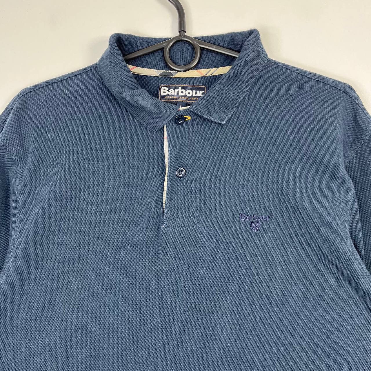 Barbour Barbour Long Sleeve Polo Shirt Mens Navy Blue Size L Size US L / EU 52-54 / 3 - 2 Thumbnail