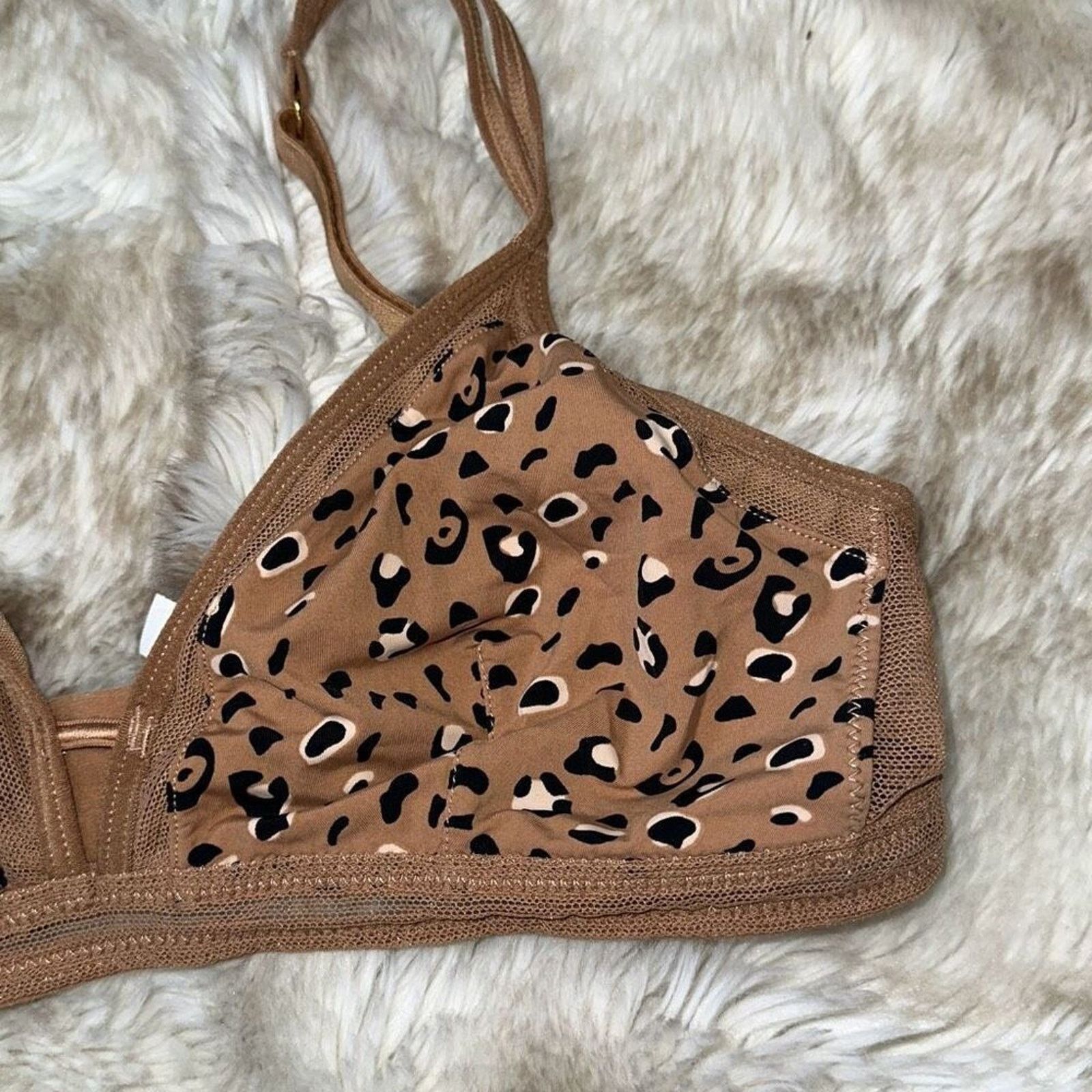Other All You Lively Cheetah Print Adjustable Bralette | Sz M Size ONE SIZE - 3 Thumbnail