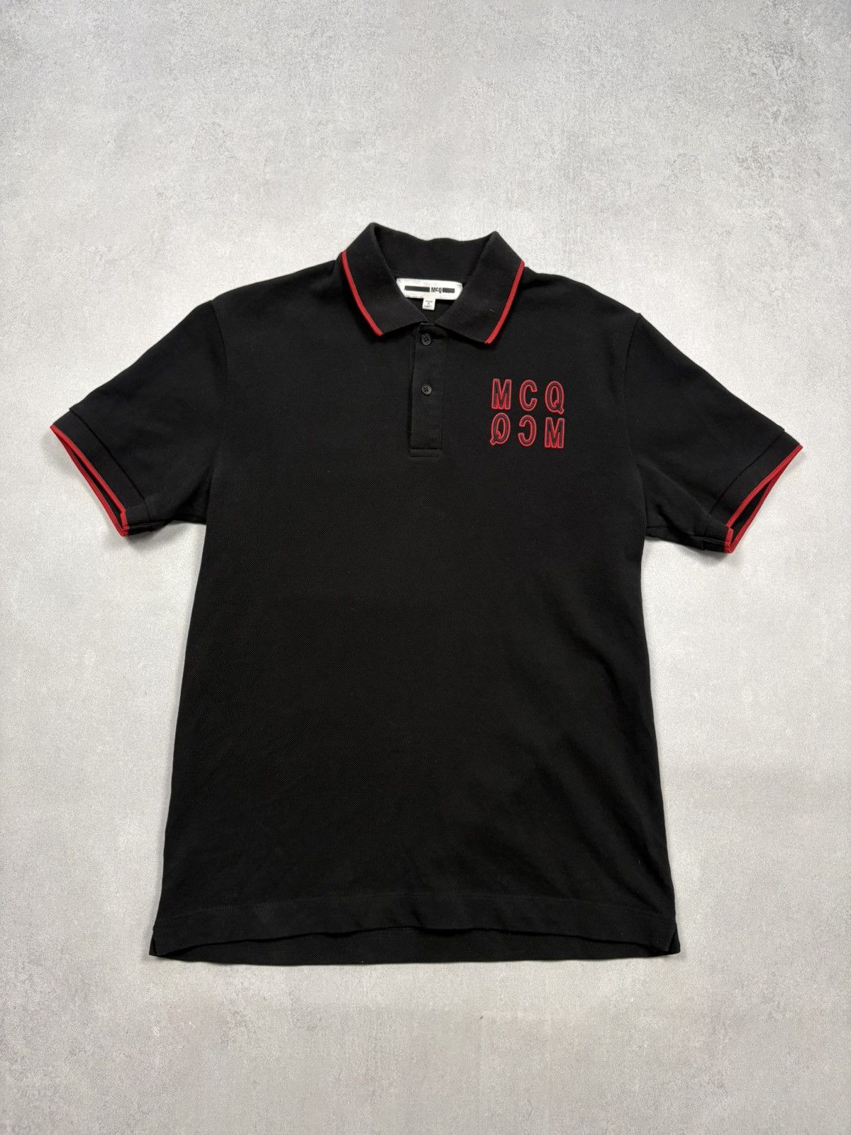 Alexander McQueen Alexander McQueen Spellout McQ Trim Logo Luxury Polo Shirt Size US S / EU 44-46 / 1 - 1 Thumbnail