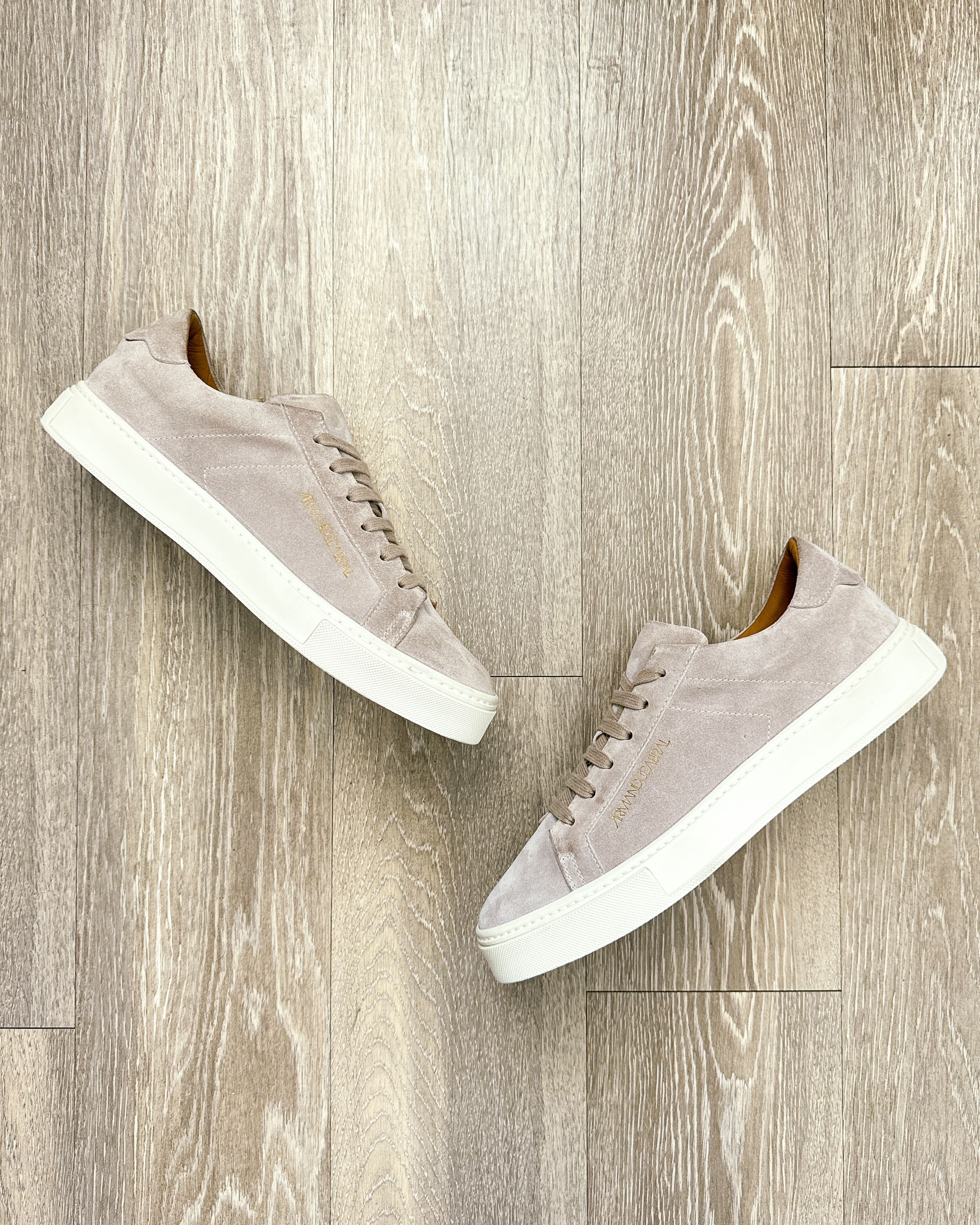 Armando Cabral Armando Cabral Taupe Suede Leather Sneakers Men's 43 Low Top Size US 10 / EU 43 - 1 Thumbnail