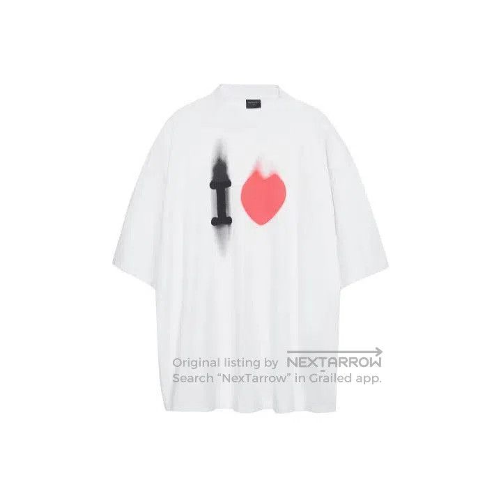 Balenciaga Balenciaga Love Print Oversized Short Sleeve T. Size US XS / EU 42 / 0 - 1 Thumbnail