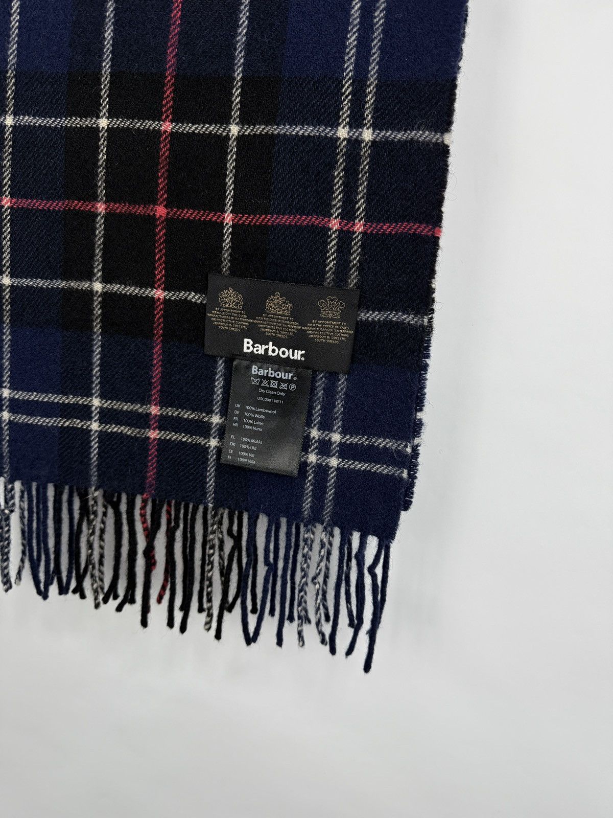 Barbour 🏴󠁧󠁢󠁥󠁮󠁧󠁿 Vintage Barbour Scarf Wool Rare Retro Hype Y2K Size ONE SIZE - 3 Thumbnail