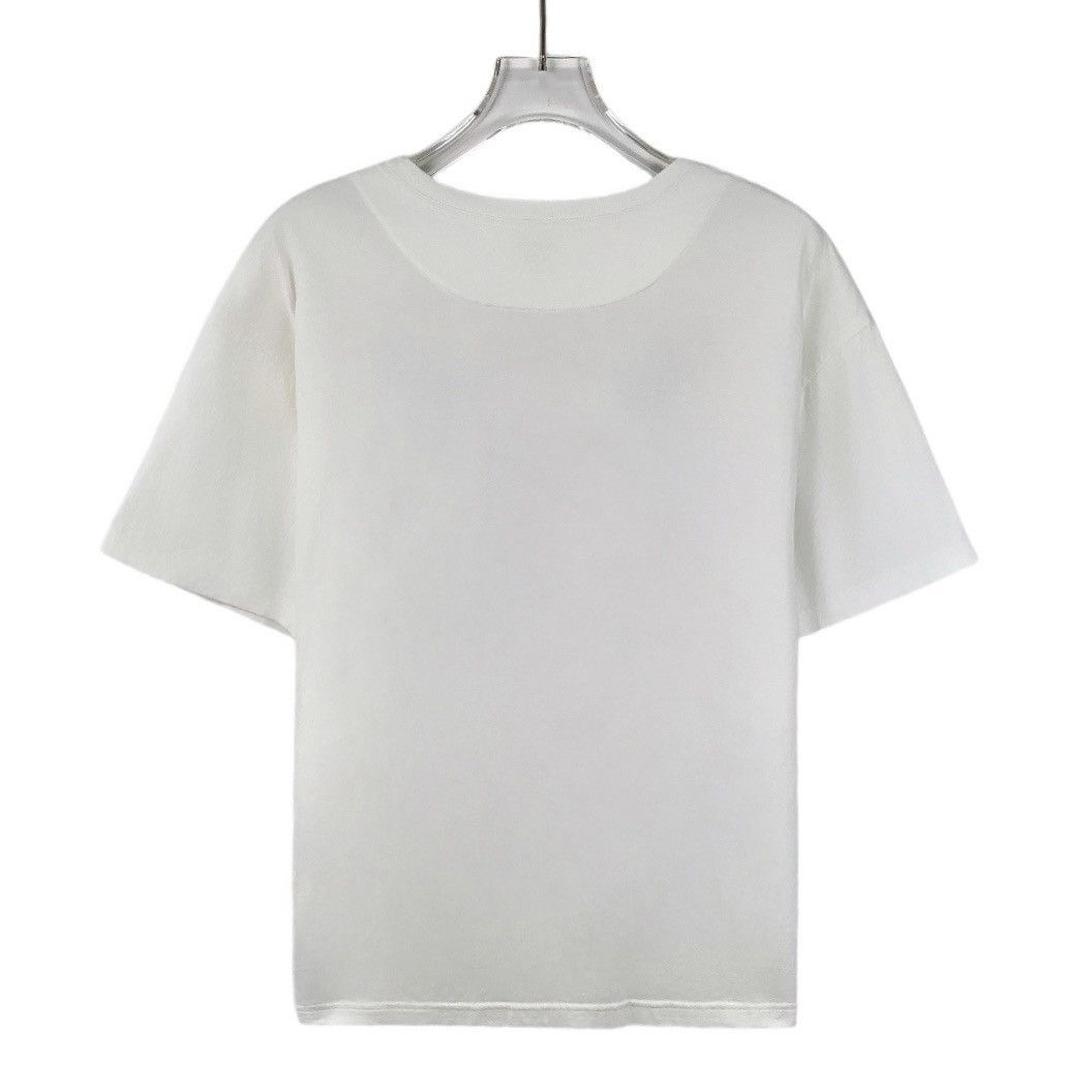 Hermes Hermes White Classic Circle Print Short Sleeve T-Shirt K26WX Size S / US 4 / IT 40 - 2 Thumbnail
