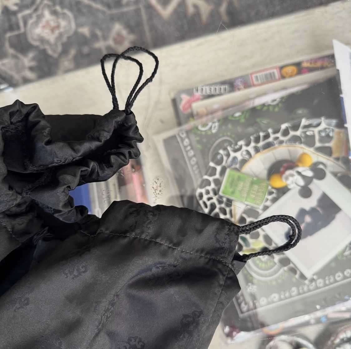Chrome Hearts 100% Authentic Chrome Hearts Black Drawstring Pouch Bag Size ONE SIZE - 6 Thumbnail