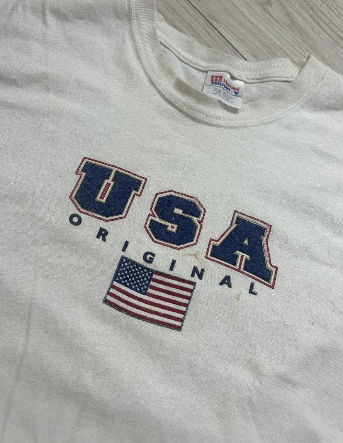 Vintage Y2k Vintage National Heritage Tee Box Logo Usa Flag Logo Size US XL / EU 56 / 4 - 3 Thumbnail