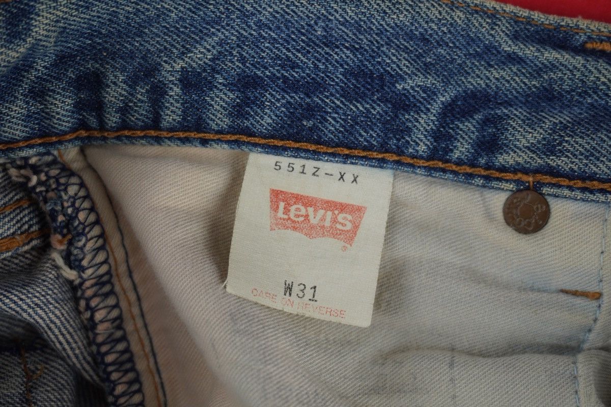 Levi's Vtg levis 551z 90s Big E Japan Made Selvedge Distressed Size US 30 / EU 46 - 6 Thumbnail