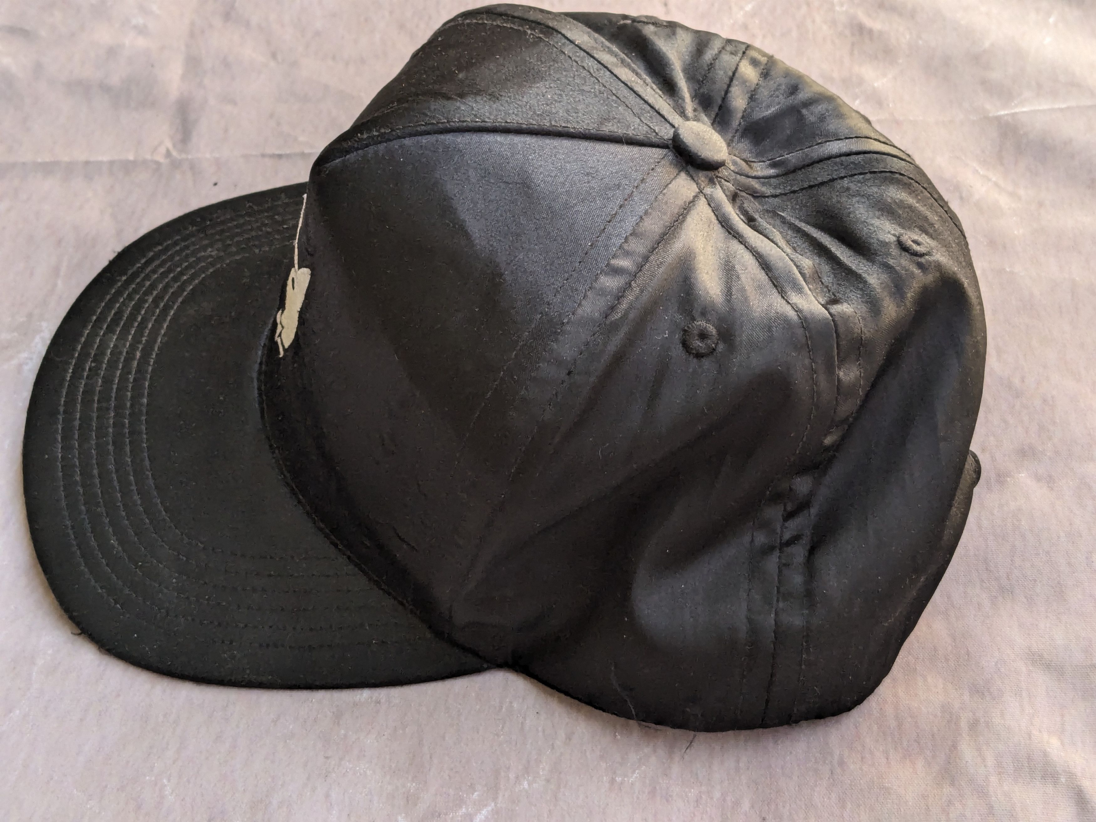 Supreme Supreme Playboy 6 Panel Black Satin Hat Cap Size ONE SIZE - 3 Thumbnail