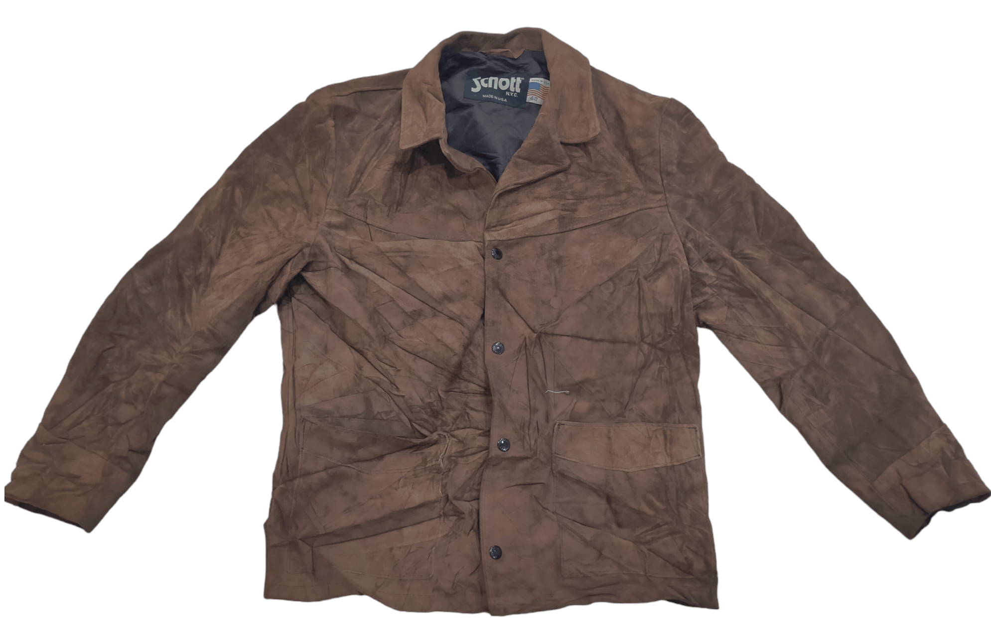 Schott 🚨 VINTAGE SCHOTT N.Y.C SUADE LEATHER JACKET Size US M / EU 48-50 / 2 - 1 Thumbnail