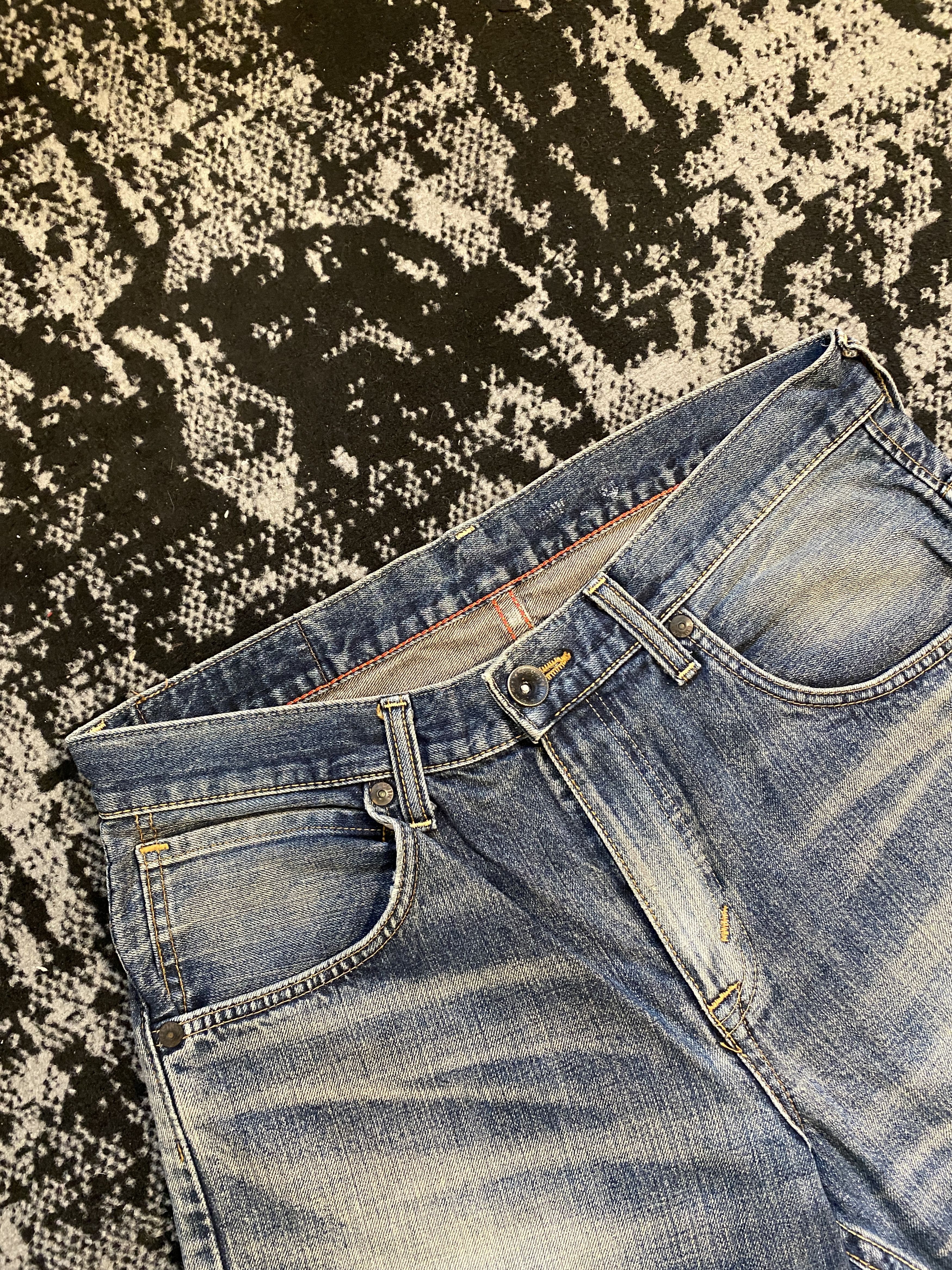 Edwin Edwin Denim Ripped Jeans Washed Blue Vintage Made in Japan Size US 33 - 3 Thumbnail