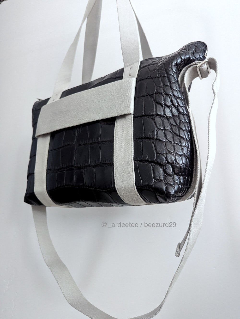 Rick Owens 💥$50K CROCODILE JUMBO SCALE TROLLEY TOTE BAG Size ONE SIZE - 7 Thumbnail