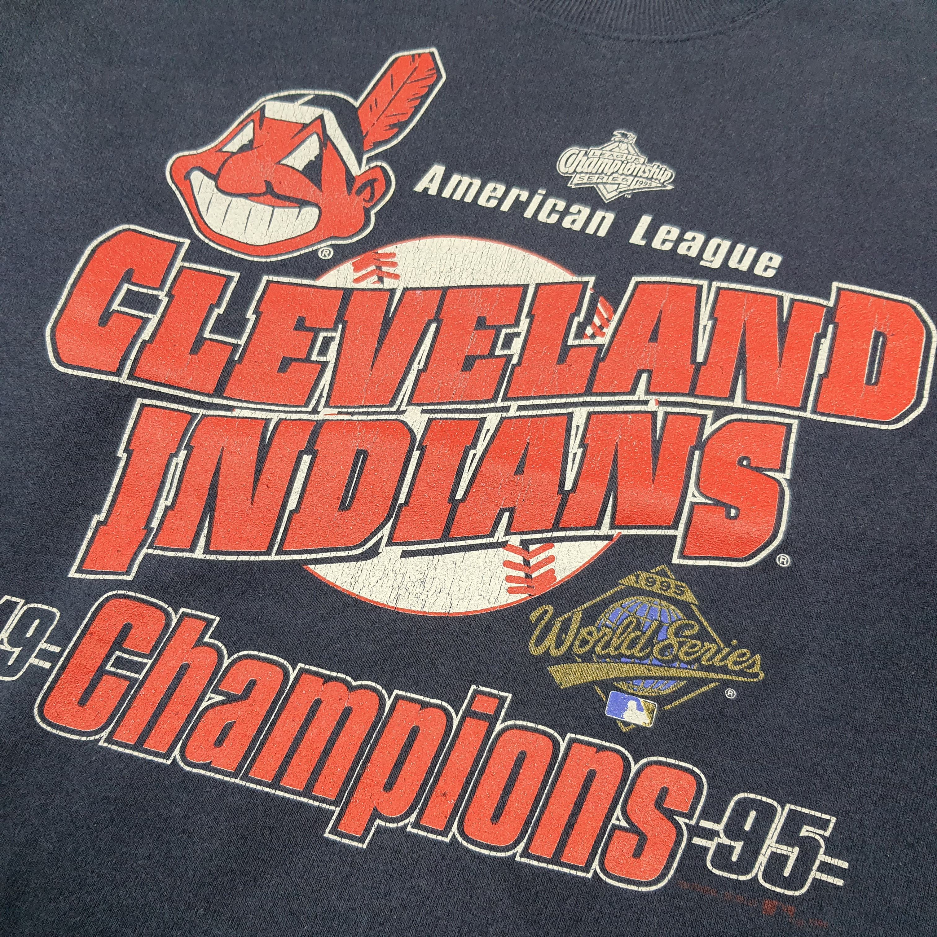 Lee Vtg 90s Cleveland Indians World Series Sweatshirt C287N12 Size US L / EU 52-54 / 3 - 2 Thumbnail