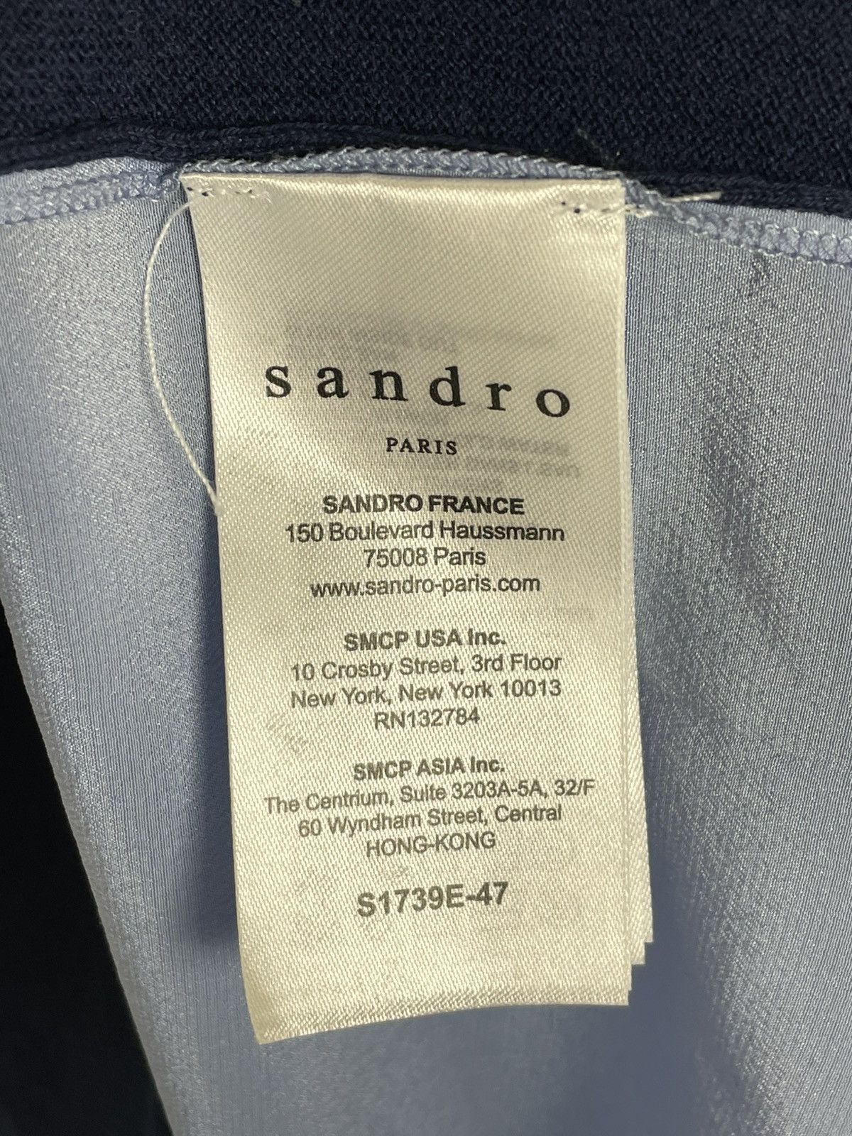Sandro Sandro Paris Blue Ipolit Silk Back Sweater Open Ti Size M / US 6-8 / IT 42-44 - 11 Thumbnail