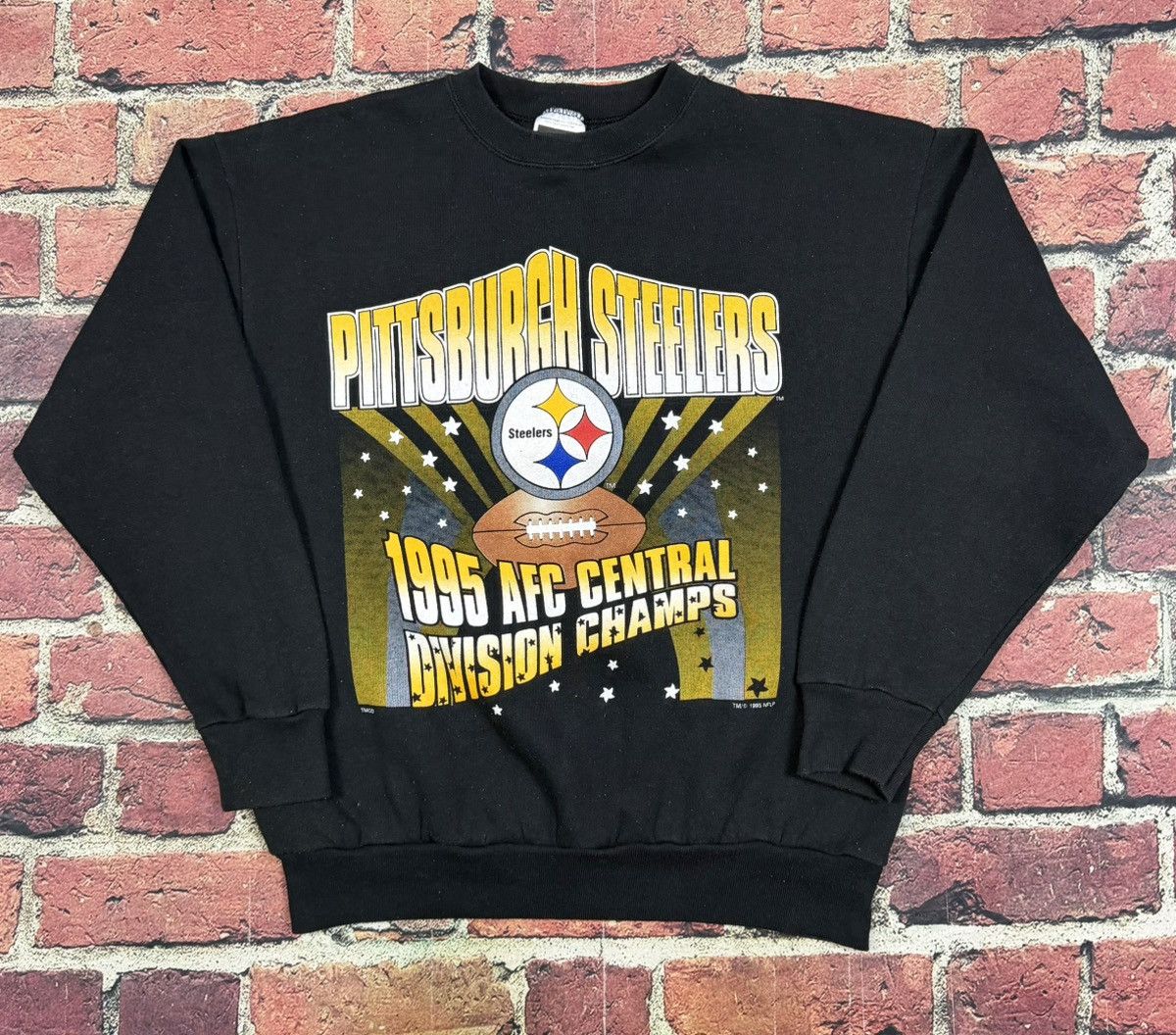 Tultex Vintage 1995 Pittsburgh Steelers Sweatshirt AFC Champs NFL Size US L / EU 52-54 / 3 - 1 Thumbnail