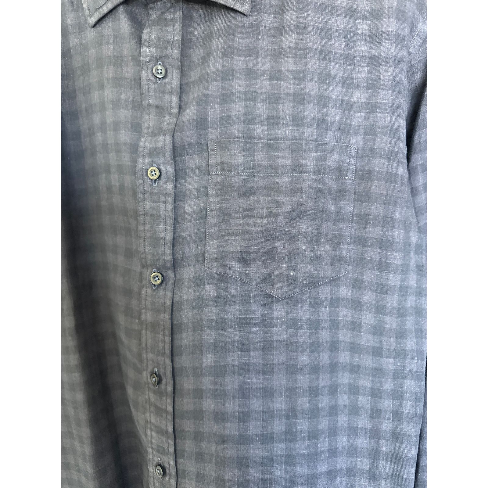 Other GRAHAME G FOWLER Linen Plaid Navy Blue Button Up Size XL Size US XL / EU 56 / 4 - 5 Thumbnail