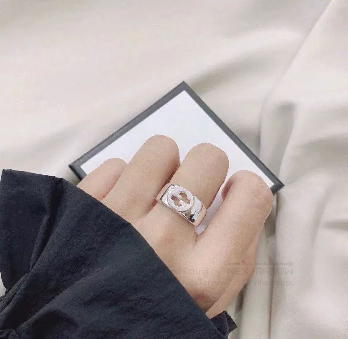 Gucci Gucci 3D GG Cutout Ring 925 Silver. Size ONE SIZE - 5 Thumbnail