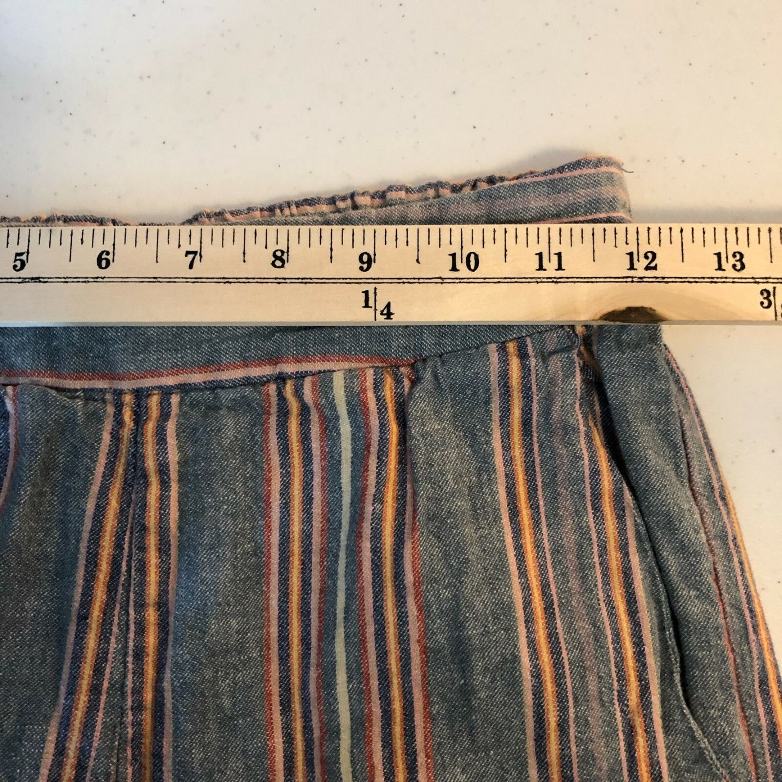 Madewell Madewell Womens Huston Side Button Pull-on Crop Pants Stripe Size 24" / US 00 / IT 34 - 6 Thumbnail