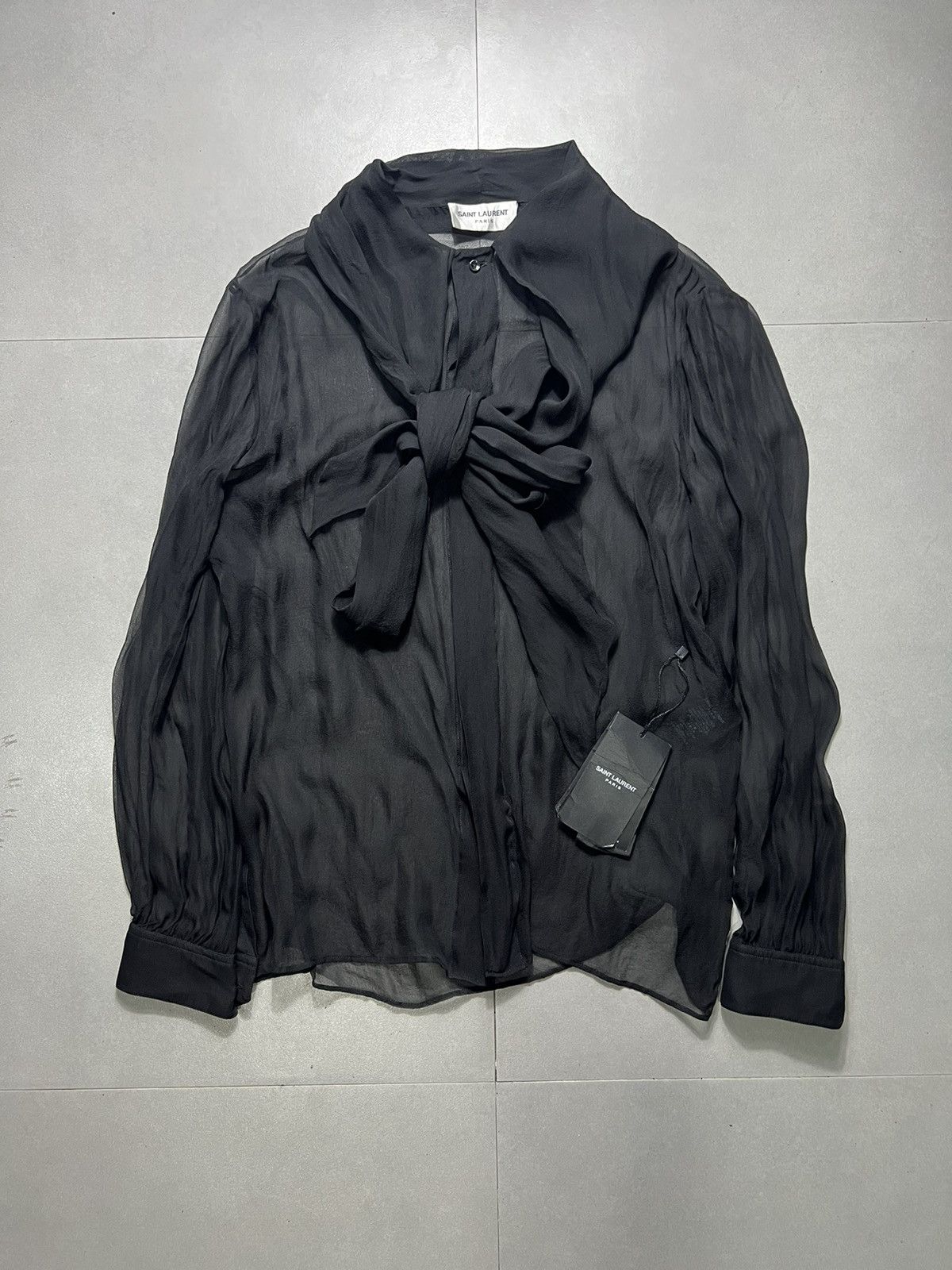 Saint Laurent Paris Saint Laurent Paris - S/S '22 Mesh Buttondown Longsleeves Size M / US 6-8 / IT 42-44 - 1 Thumbnail