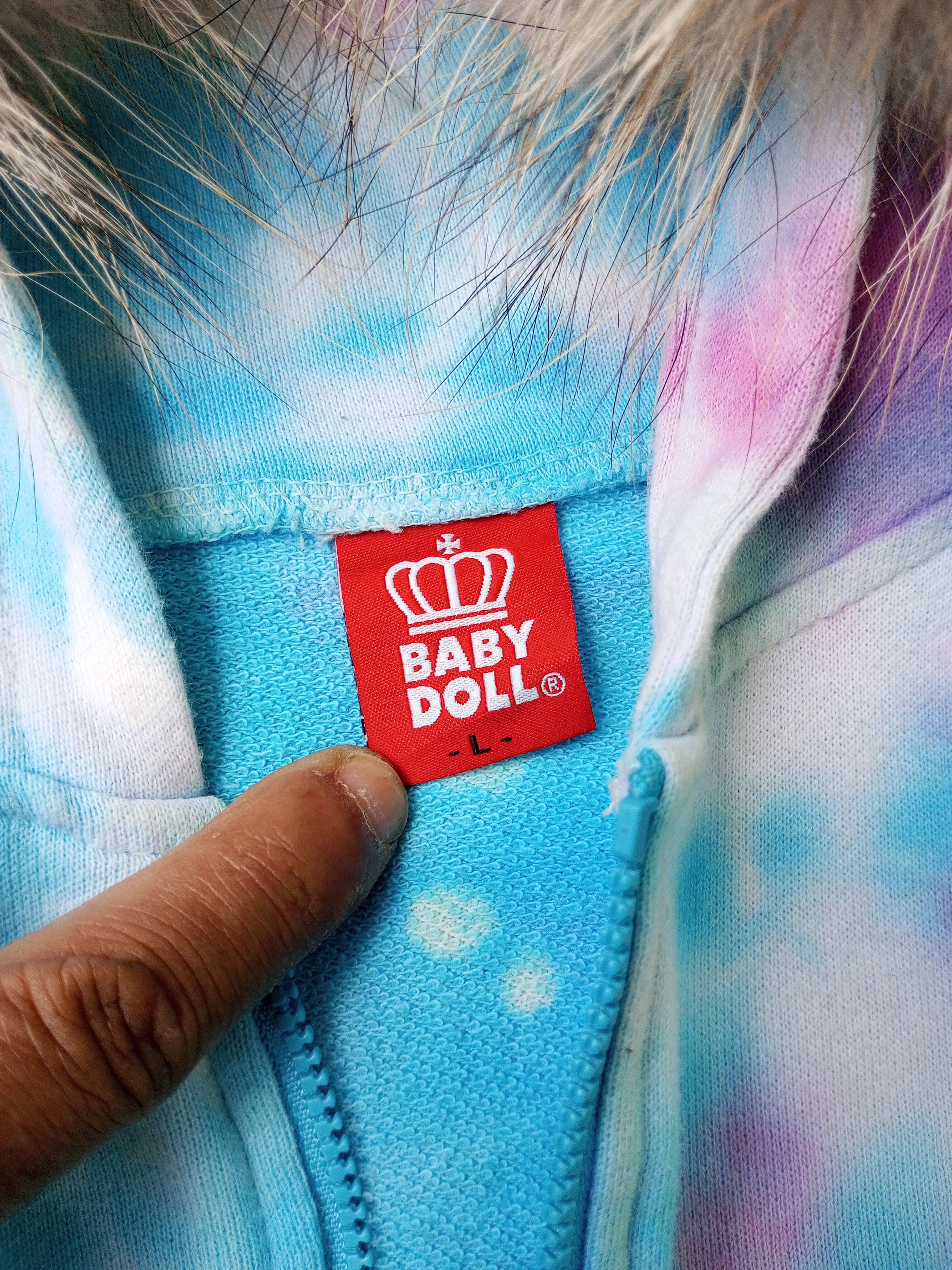 If Six Was Nine × Japanese Brand × Le Grande Bleu (L.G.B.) BABY DOLL Tie Dye All Over Fur Hoodie Size US L / EU 52-54 / 3 - 10 Thumbnail
