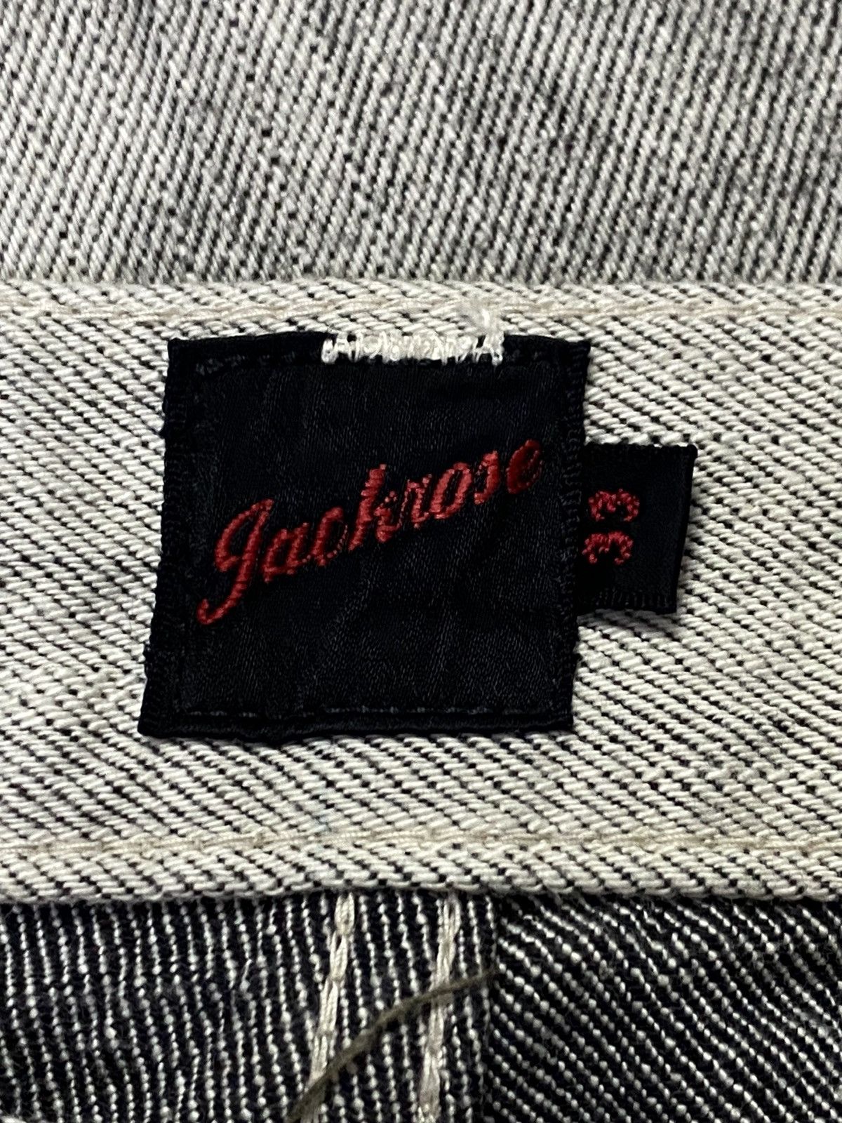 JACKROSE Jack Rose Ripped Distressed Clow Mark Smoke Denim Pants Size 33" - 11 Thumbnail