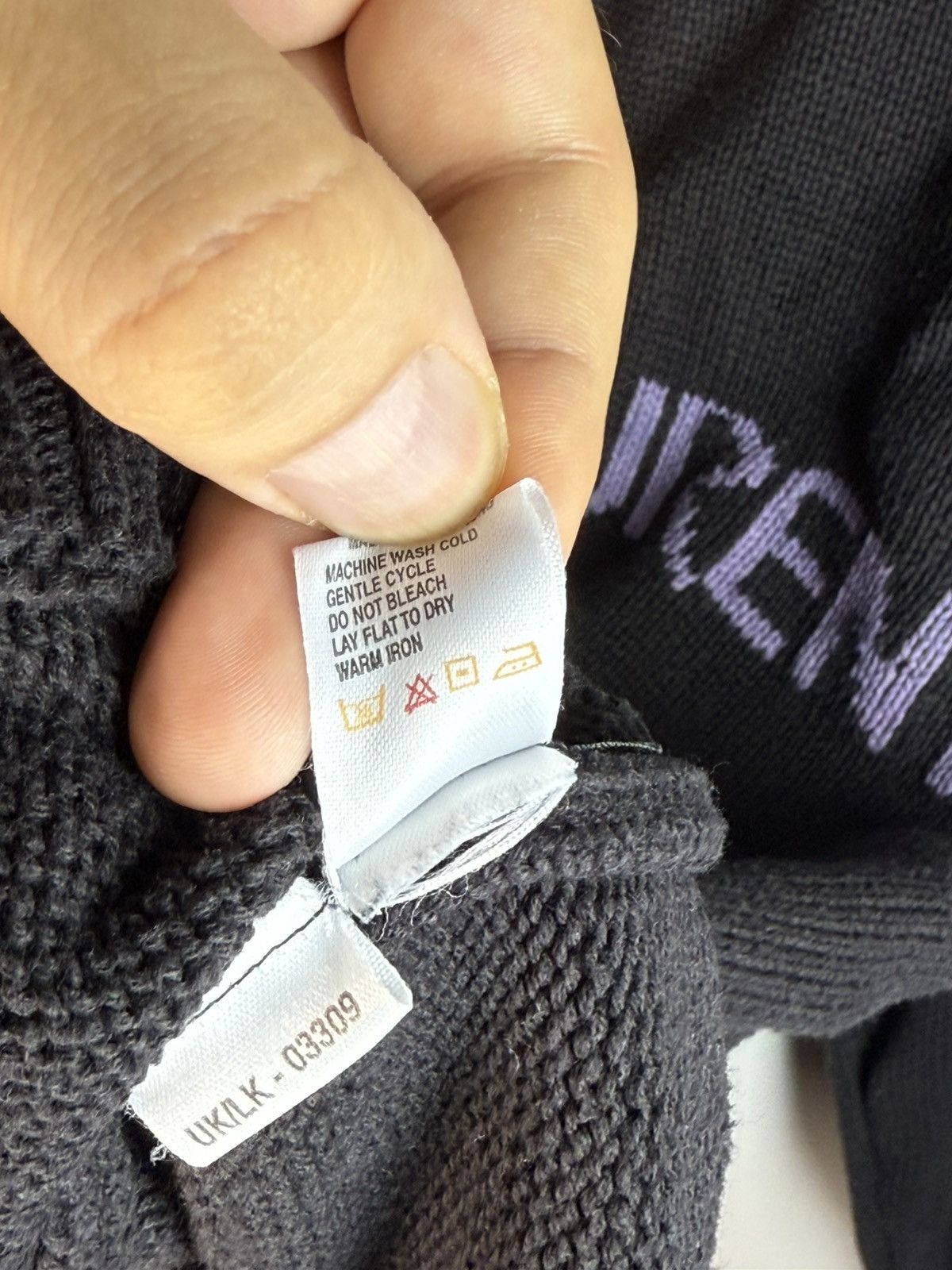 Yves Saint Laurent Black YSL Sweater Knit Big Logo Turtleneck YSL Sweatshirt Size US L / EU 52-54 / 3 - 6 Thumbnail