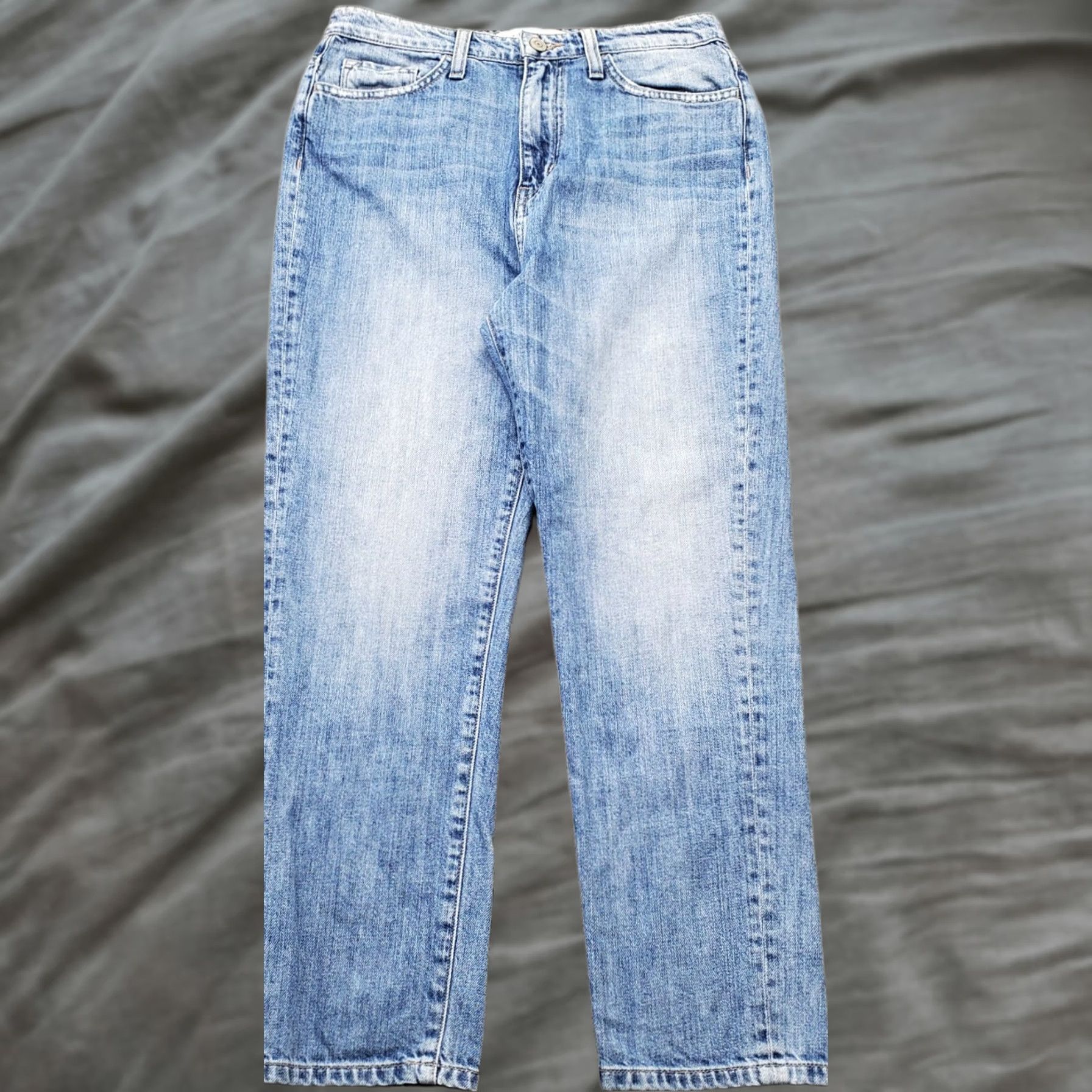 Vintage Flying Monkey Straight Jeans Women 26 Blue Denim Boho Streetwear Faded Whiskered Jeans | 5-Pocket Denim Pants | Size 26 Women Size 26" / US 2 / IT 38 - 1 Thumbnail