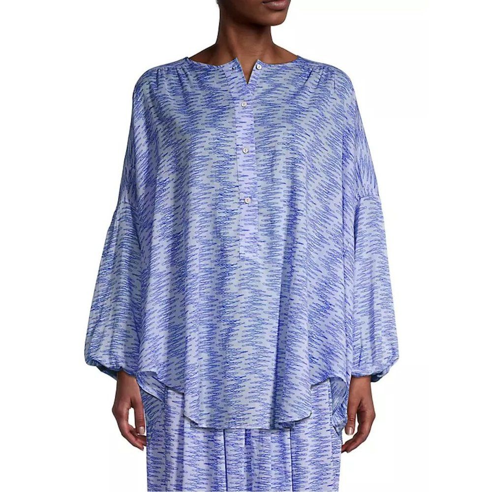Free People NWT New Free People Blooms For You Sleep Long Sleeve Blue Size S / US 4 / IT 40 - 1 Thumbnail