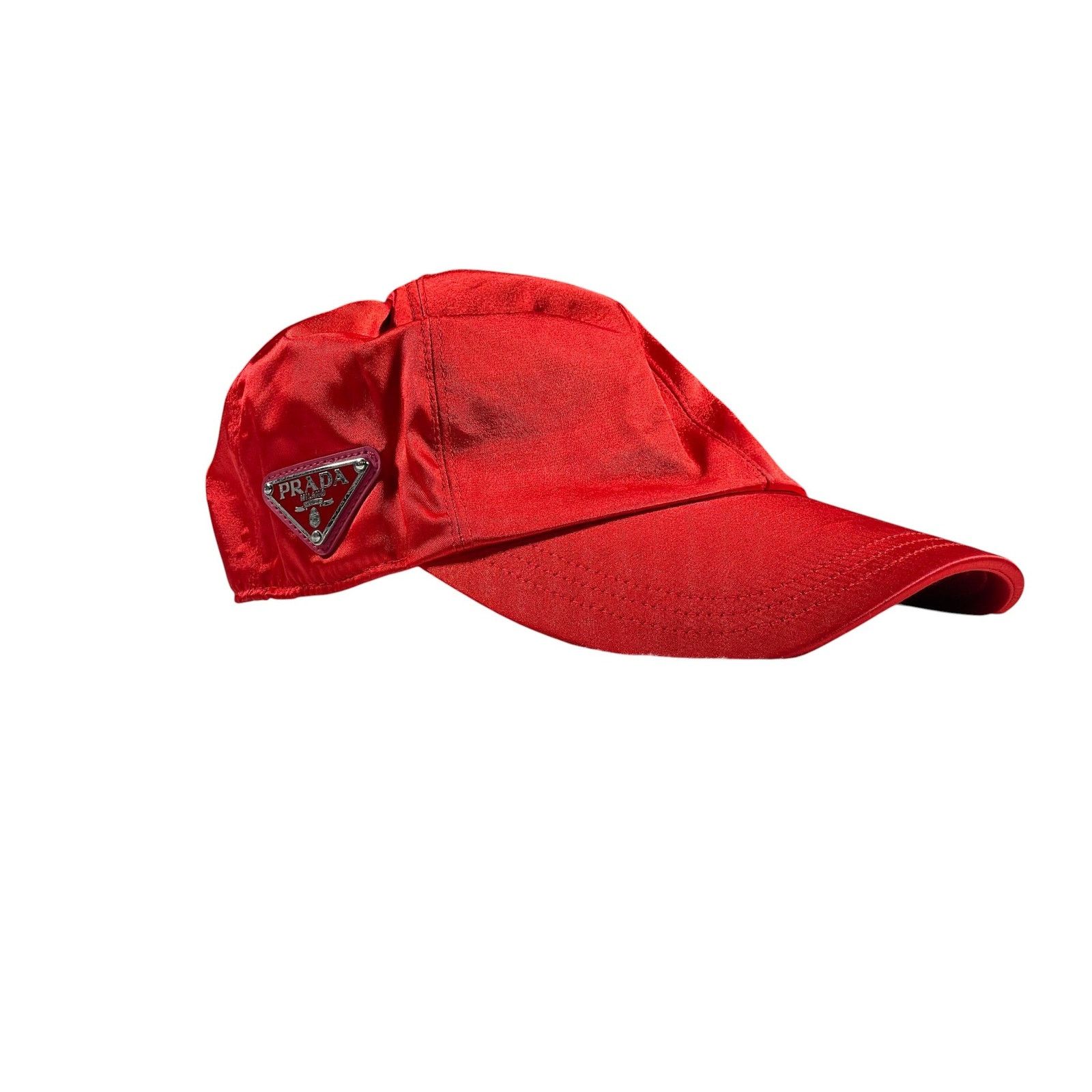 Prada Prada Red Nylon Hat Size ONE SIZE - 1 Thumbnail