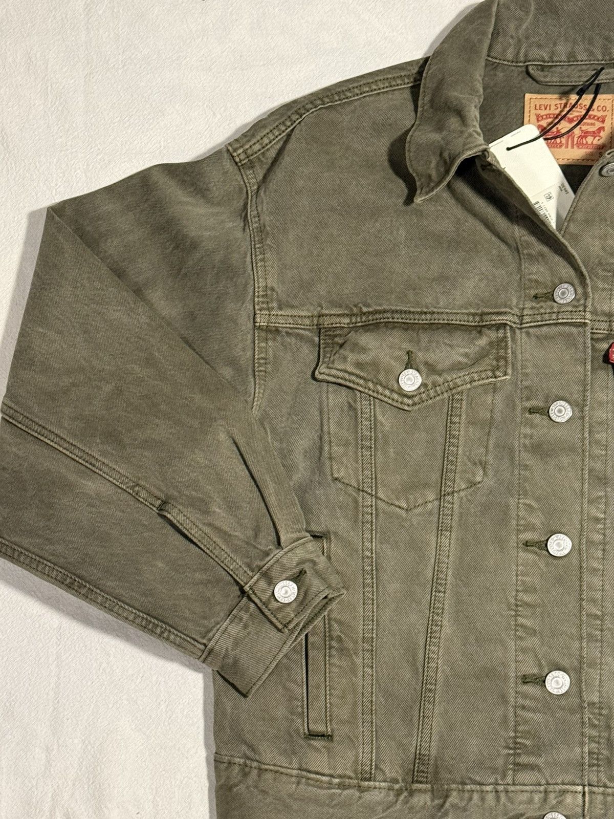 Levi's New Green Denim Jacket Levi’s Size S / US 4 / IT 40 - 6 Thumbnail