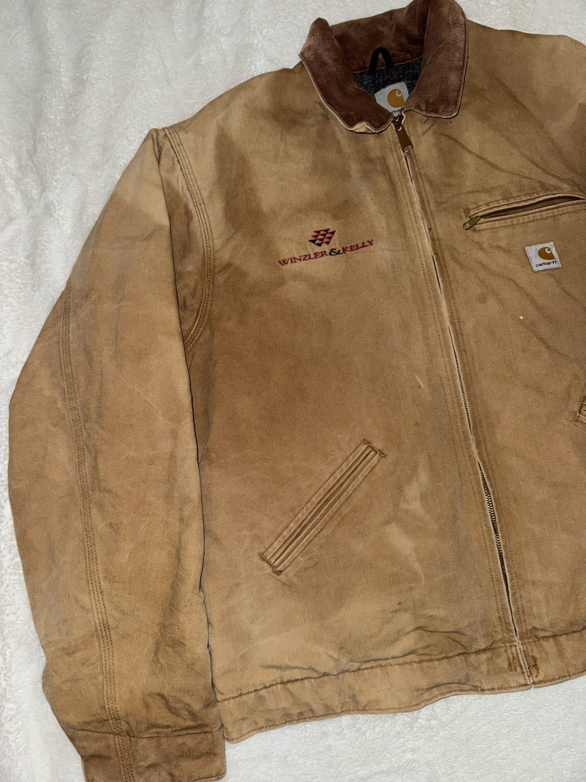 Carhartt × Vintage Vintage Carhartt Detroit jacket faded distressed Size US XL / EU 56 / 4 - 2 Thumbnail