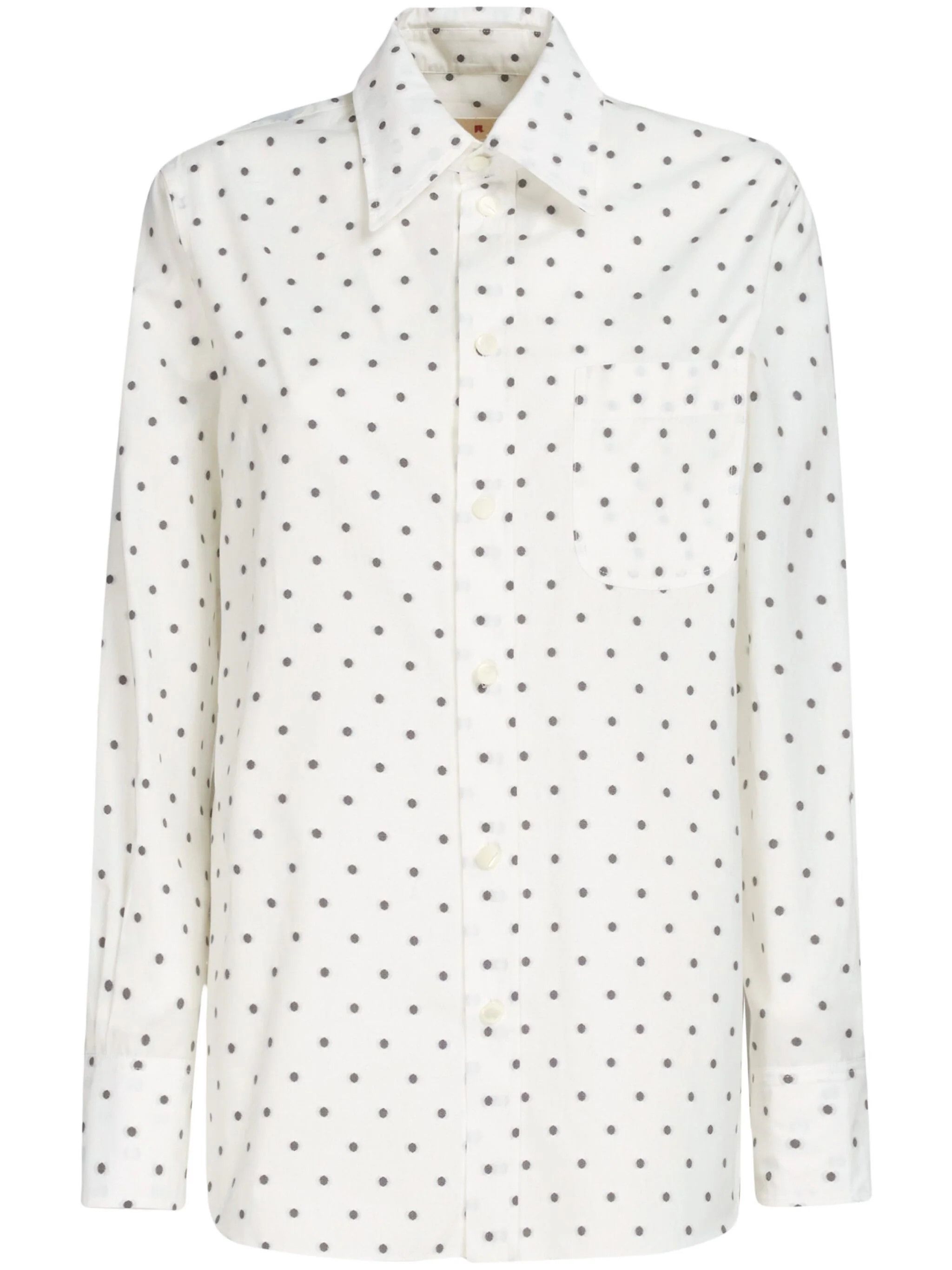 Marni o1w1db10824 Polka Dots Shirt in White Size S / US 4 / IT 40 - 1 Thumbnail