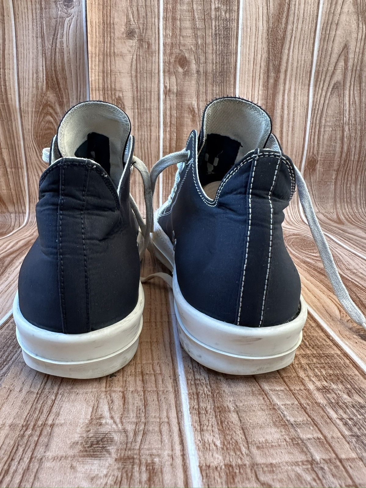 Rick Owens Rick Owens DRKSHDW Nylon Ramones Two Tone Stitch Lowtops Size US 8.5 / EU 41-42 - 12 Thumbnail